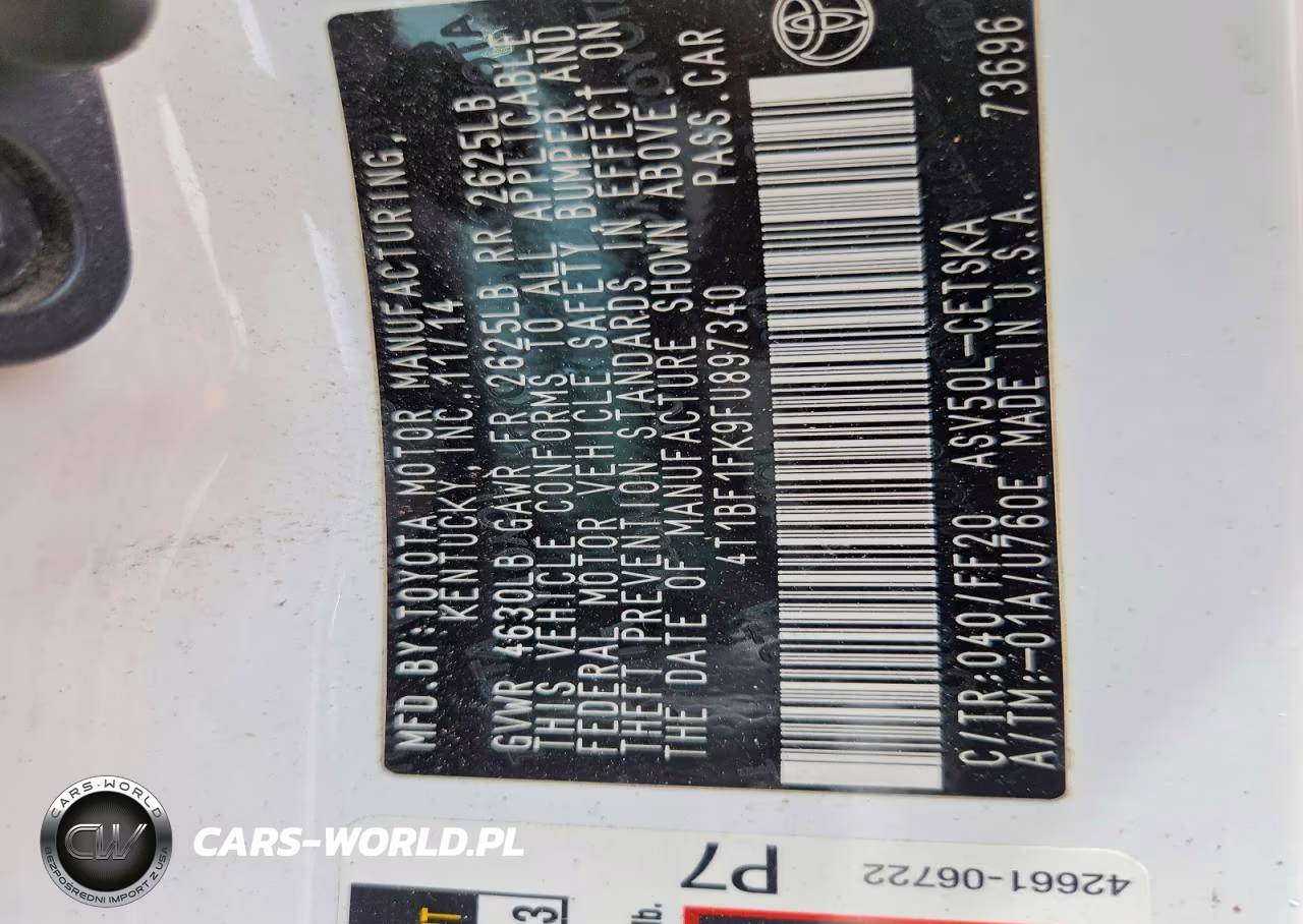 2015 Toyota Camry Se VIN:4T1BF1FK9FU897340 - 12