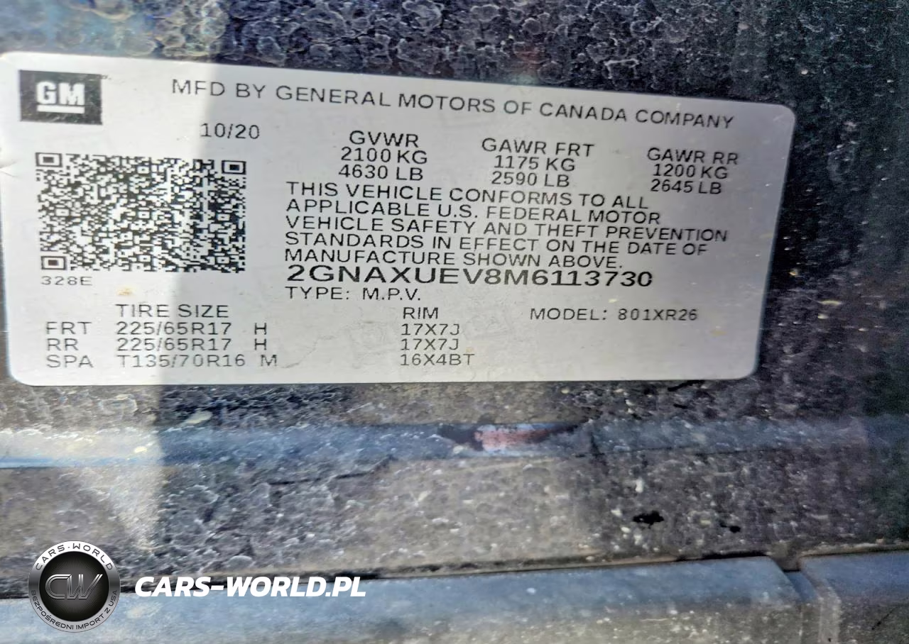 2021 Chevrolet Equinox Lt VIN:2GNAXUEV8M6113730 - 13