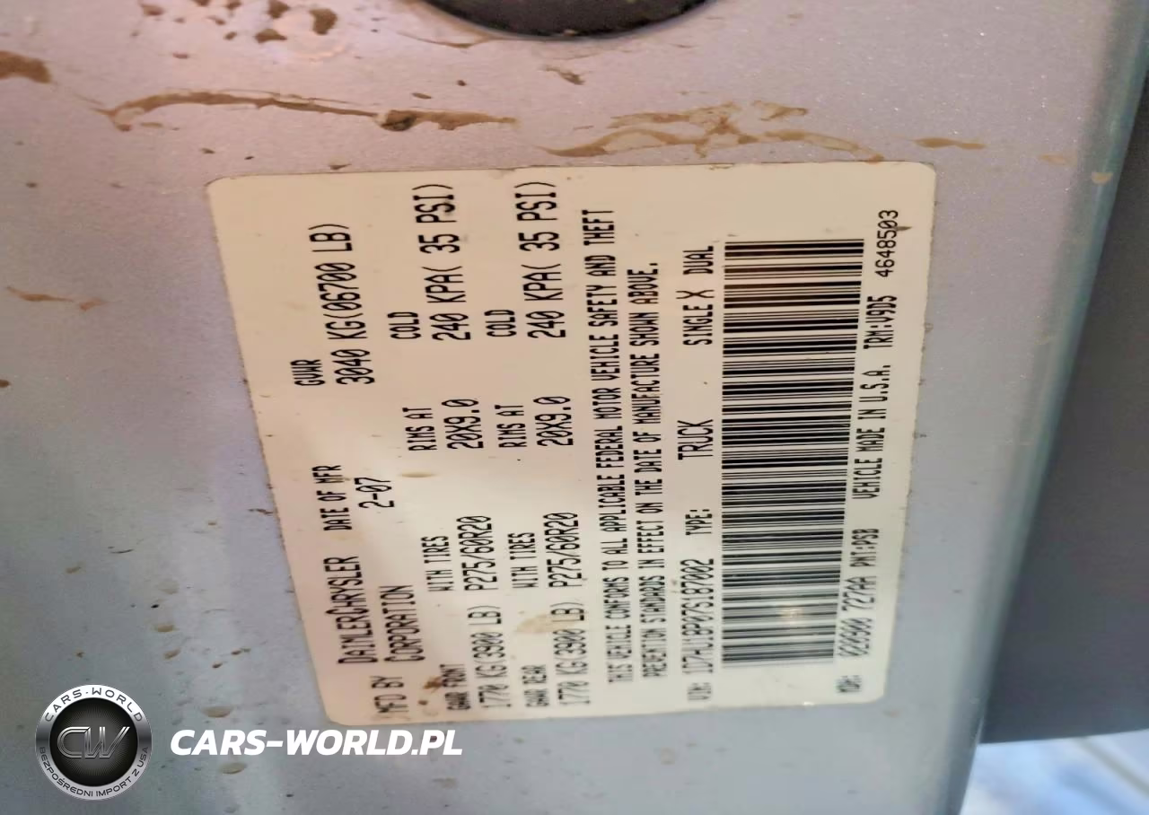 2007 Dodge Ram 1500 St VIN:1D7HU18P07S187002 - 12