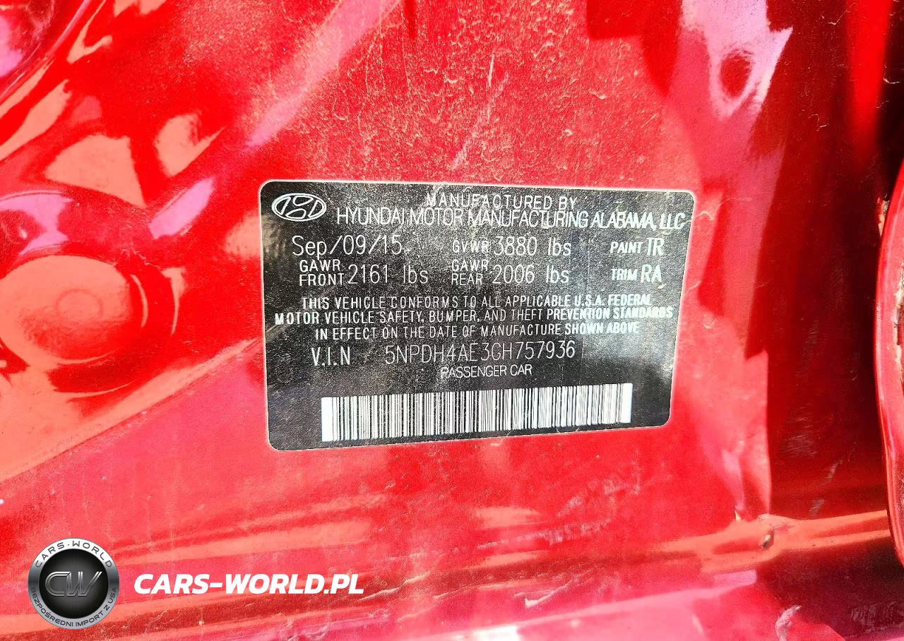 2016 Hyundai Elantra Se VIN:5NPDH4AE3GH757936 - 12