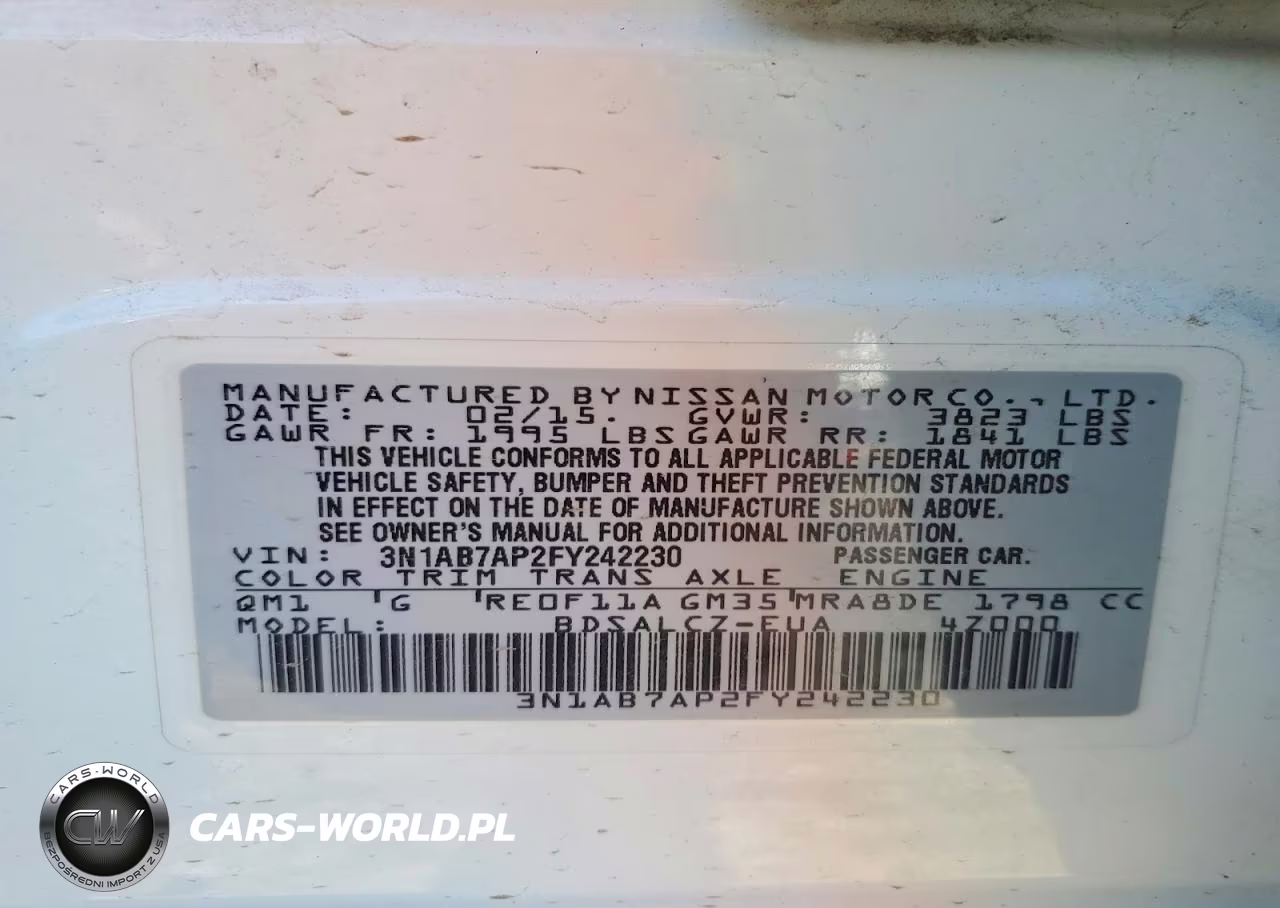 2015 Nissan Sentra S VIN:3N1AB7AP2FY242230 - 12