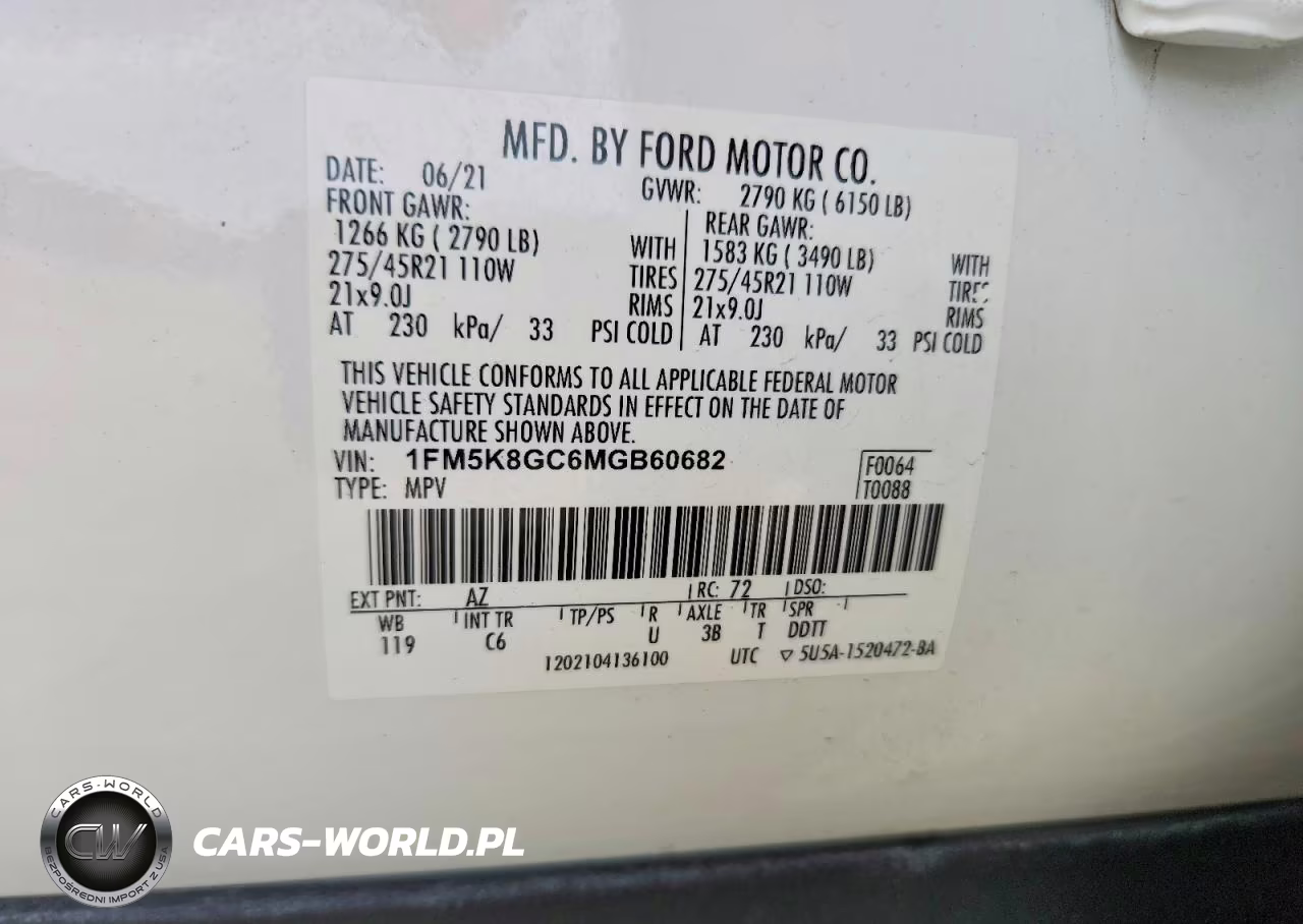 2021 Ford Explorer St VIN:1FM5K8GC6MGB60682 - 13