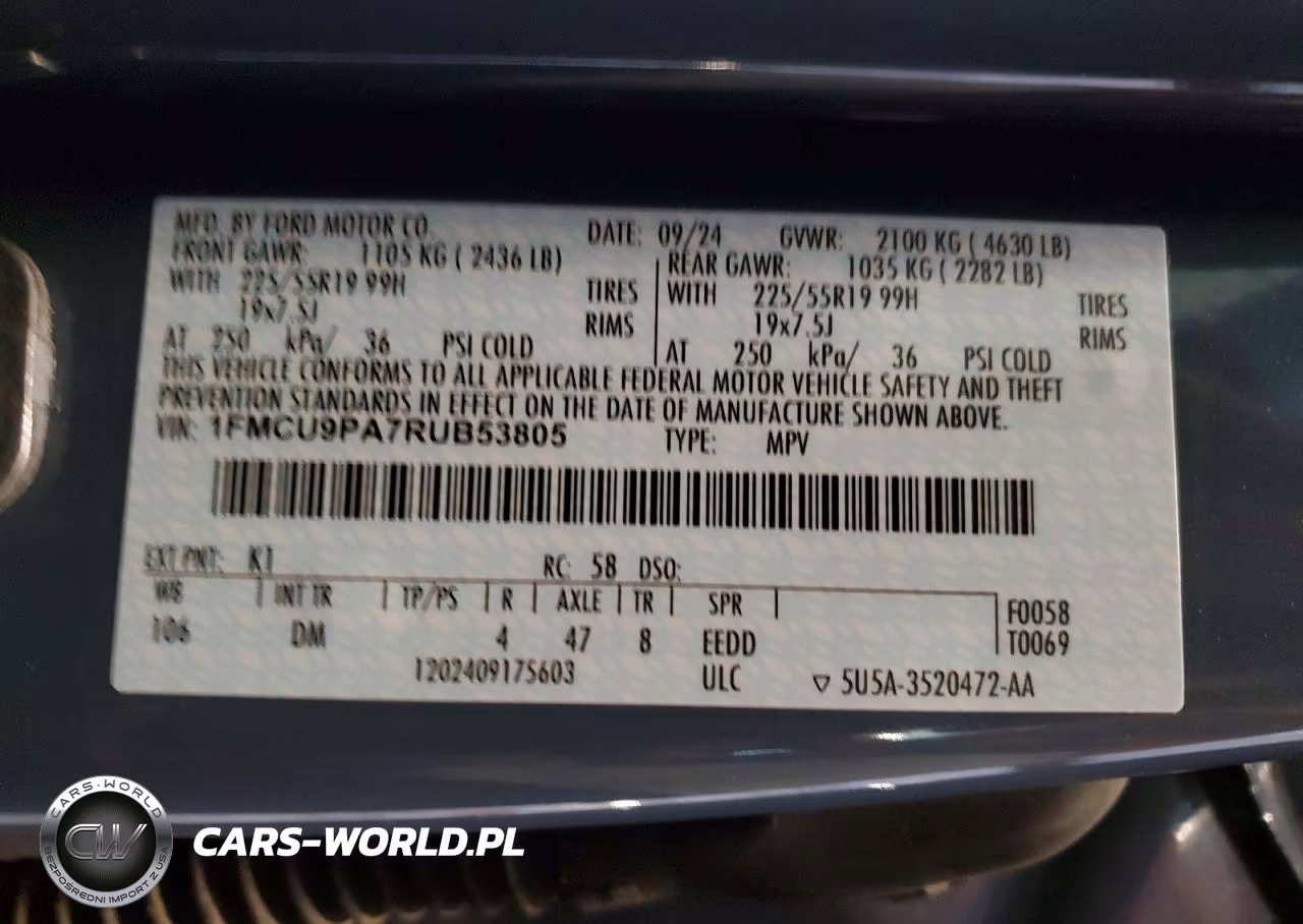 2024 Ford Escape St Line Elite VIN:1FMCU9PA7RUB53805 - 13