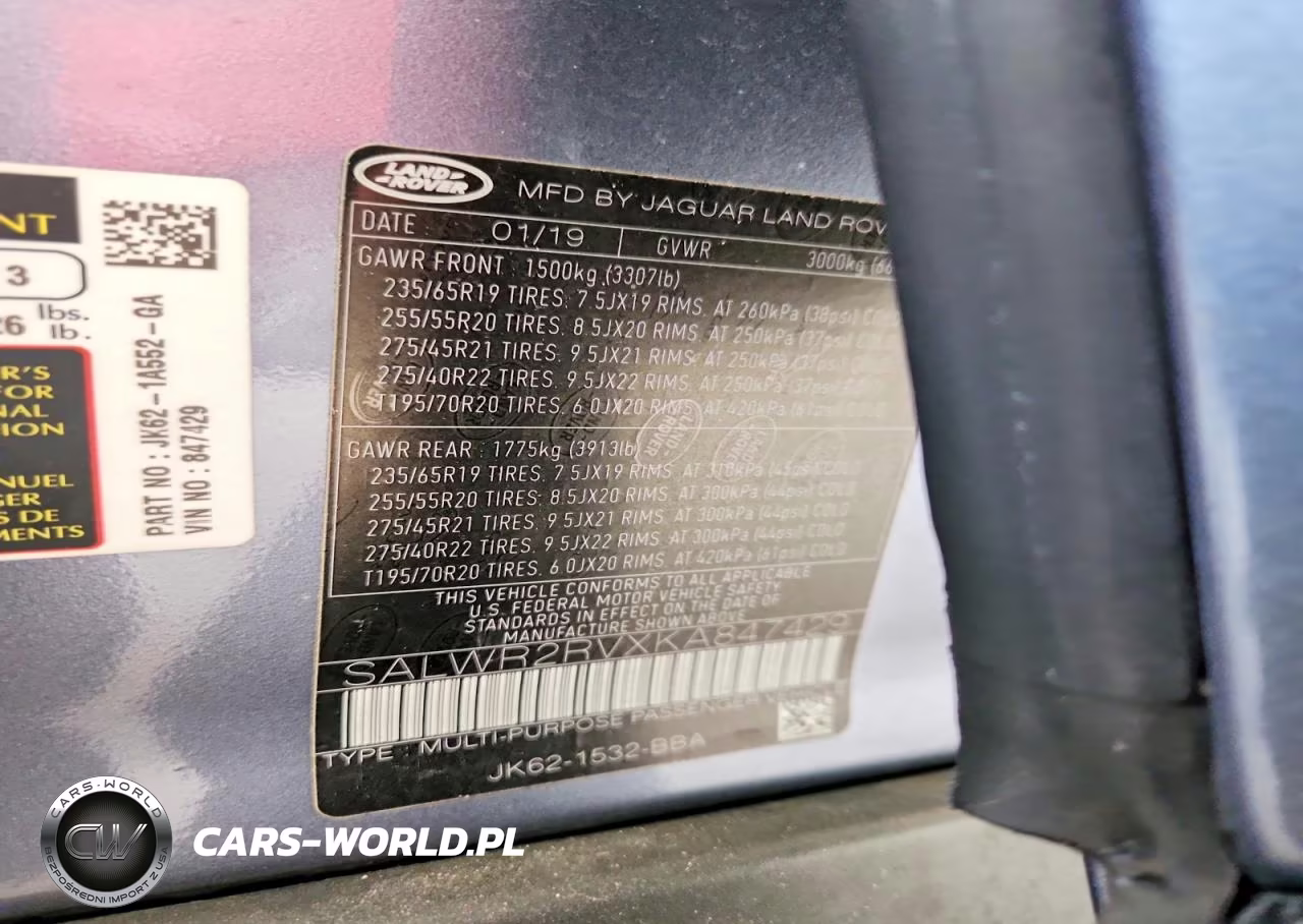2019 Land Rover Range Rover Sport Hse VIN:SALWR2RVXKA847429 - 13