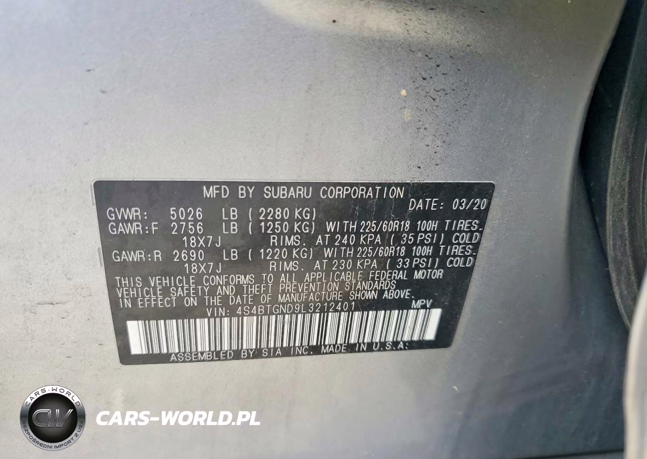 2020 Subaru Outback Limited Xt VIN:4S4BTGND9L3212401 - 13