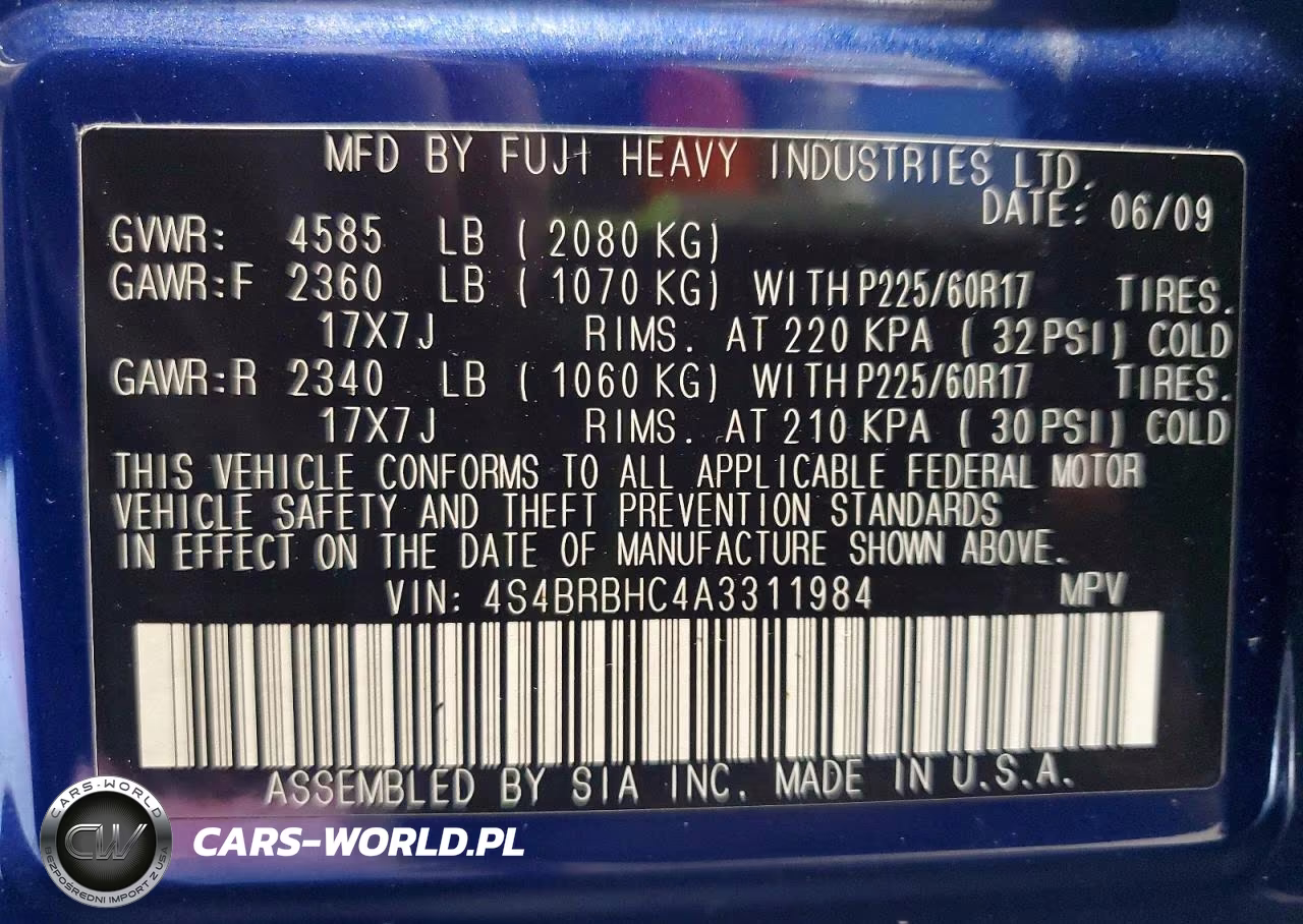 2010 Subaru Outback 2.5I Premium VIN:4S4BRBHC4A3311984 - 13