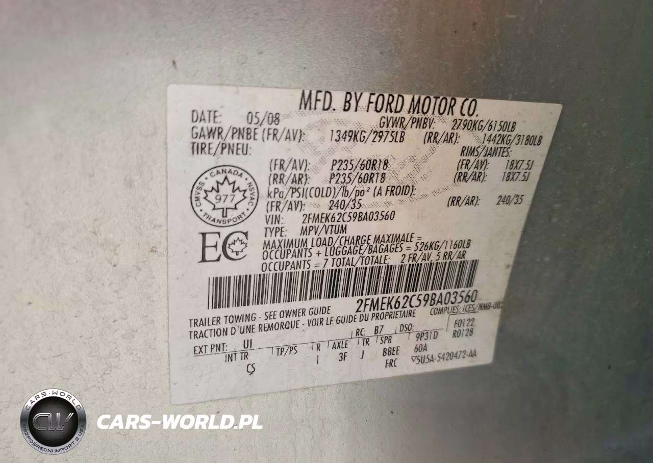2009 Ford Flex Sel VIN:2FMEK62C59BA03560 - 13