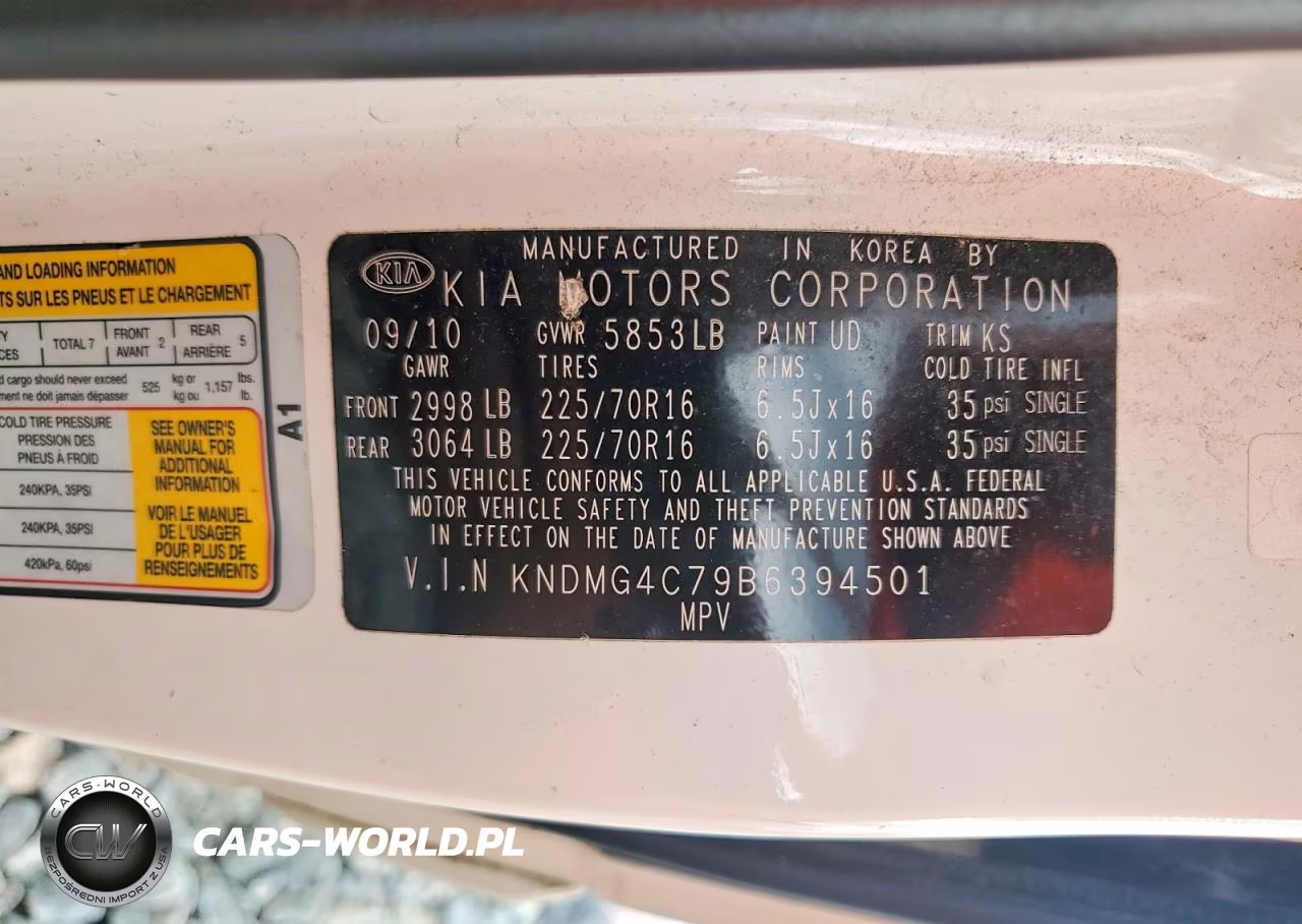 2011 Kia Sedona Lx VIN:KNDMG4C79B6394501 - 13