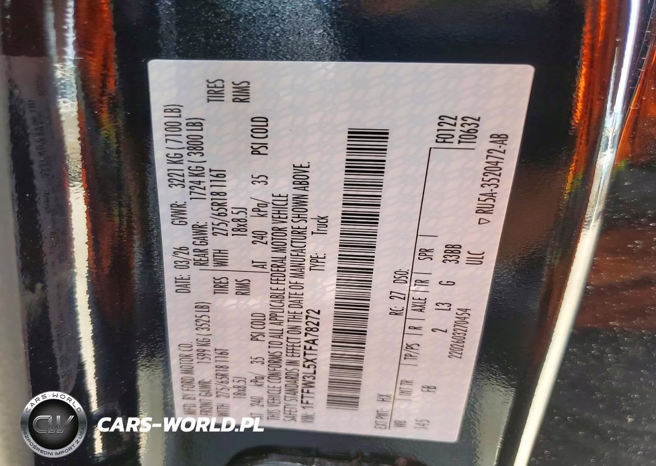 2026 Ford F150 Xlt VIN:1FTFW3L5XTFA78272 - 12