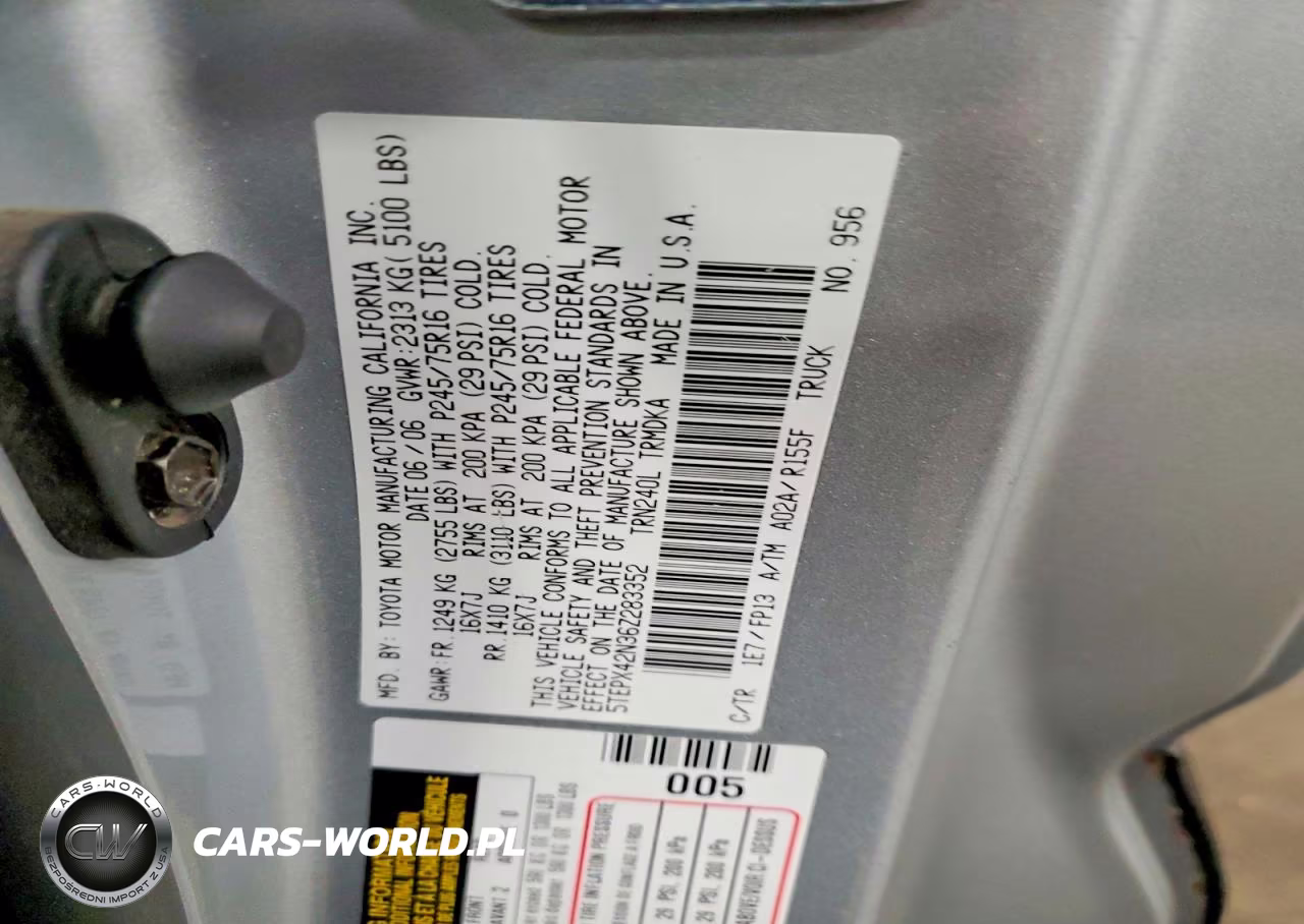 2006 Toyota Tacoma Base VIN:5TEPX42N36Z283352 - 12