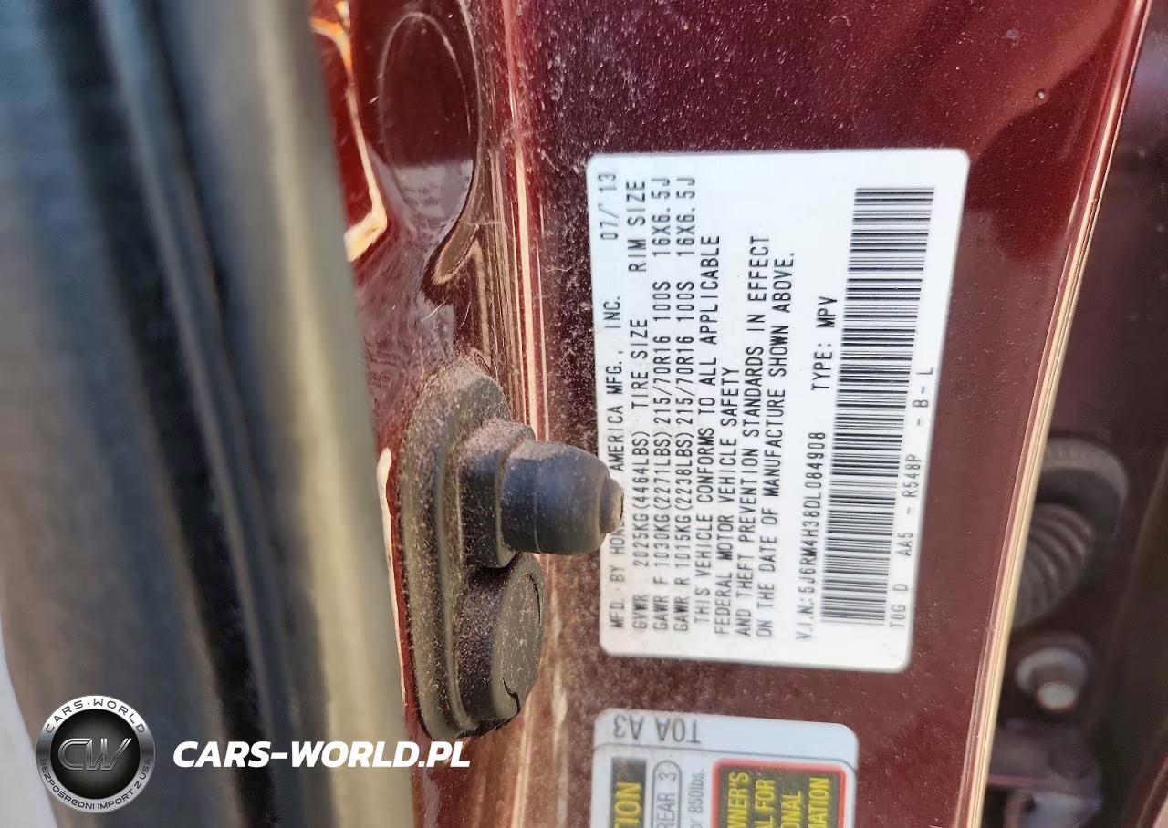 2013 Honda Cr-V Lx VIN:5J6RM4H38DL084908 - 12