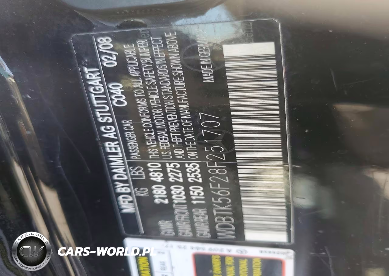 2008 Mercedes-Benz Clk 350 VIN:WDBTK56F28F251707 - 12