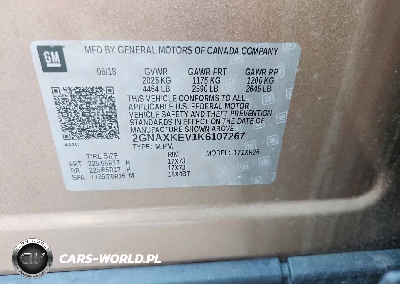 2019 Chevrolet Equinox Lt VIN:2GNAXKEV1K6107267 - 13