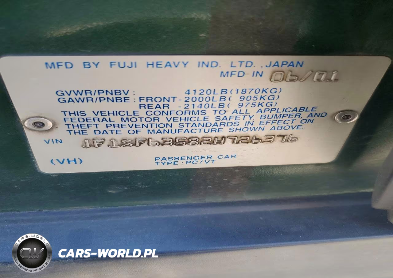 2002 Subaru Forester L VIN:JF1SF63582H726376 - 12