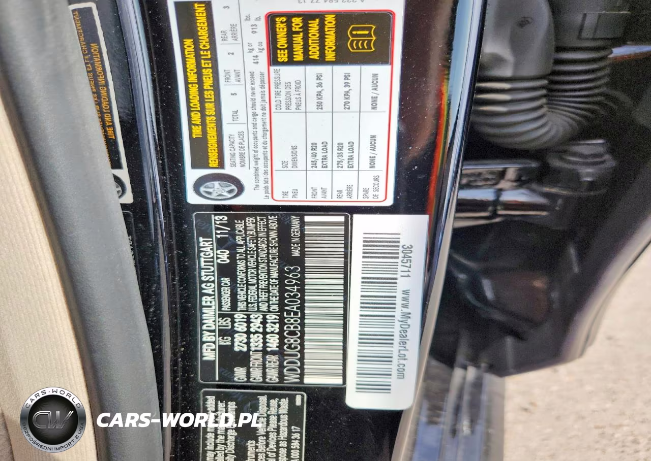 2014 Mercedes-Benz S 550 VIN:WDDUG8CB8EA034963 - 12