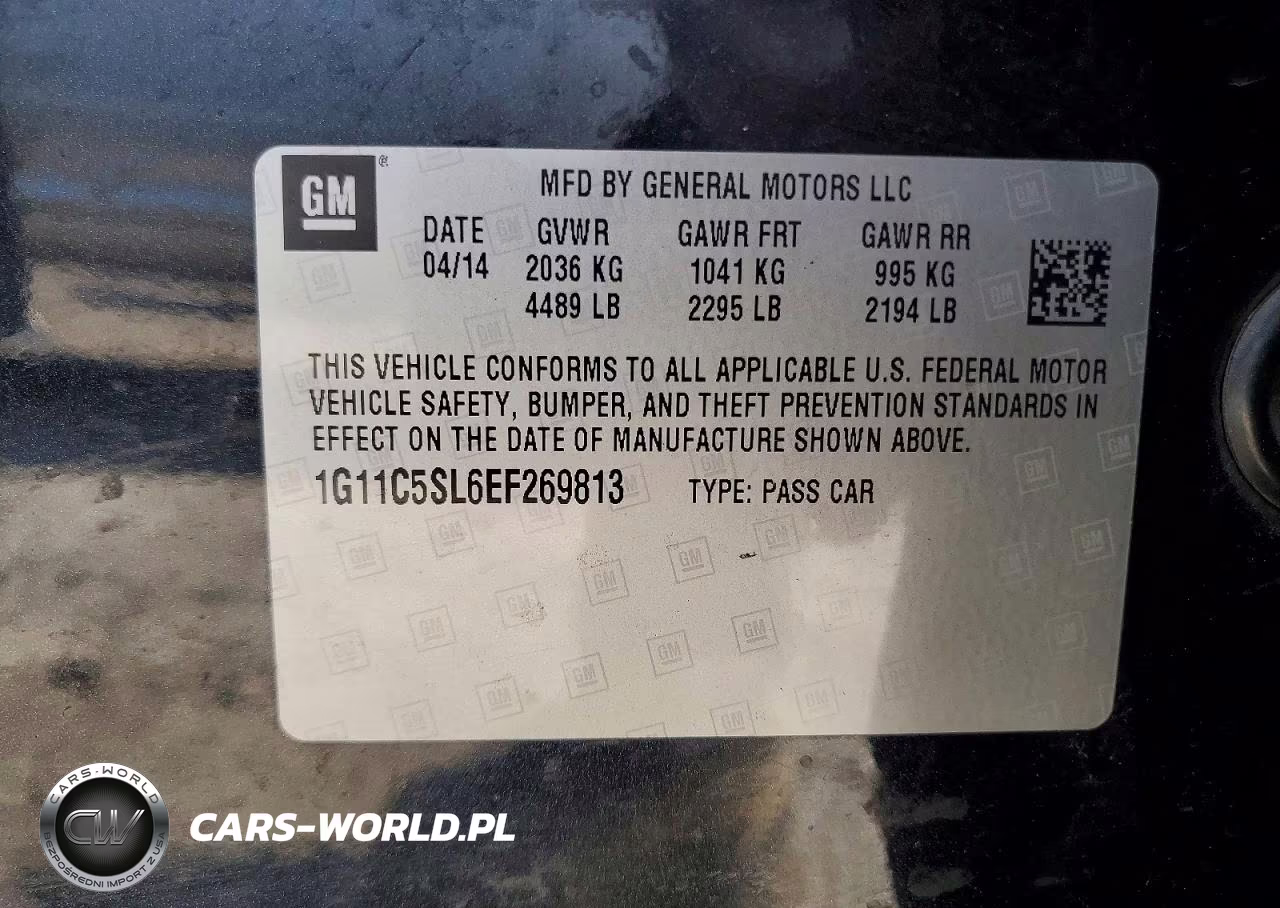 2014 Chevrolet Malibu 1Lt VIN:1G11C5SL6EF269813 - 12