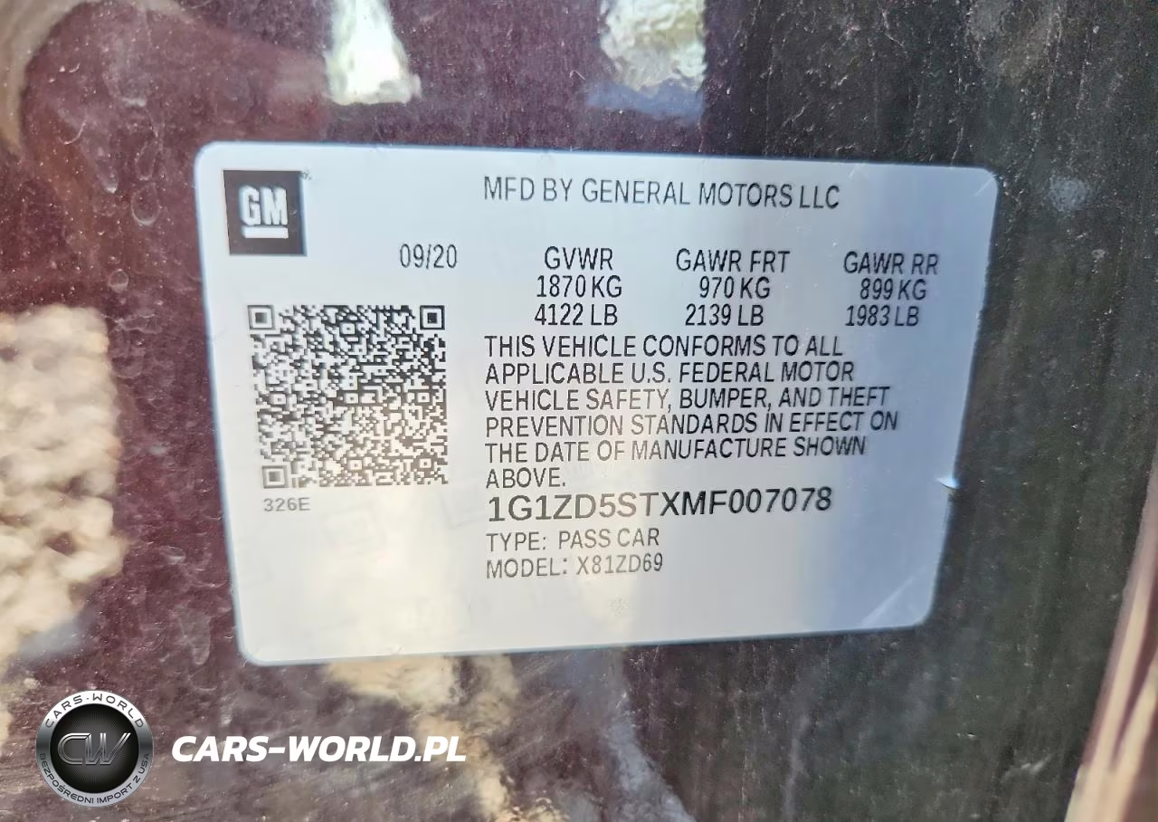 2021 Chevrolet Malibu Lt VIN:1G1ZD5STXMF007078 - 12
