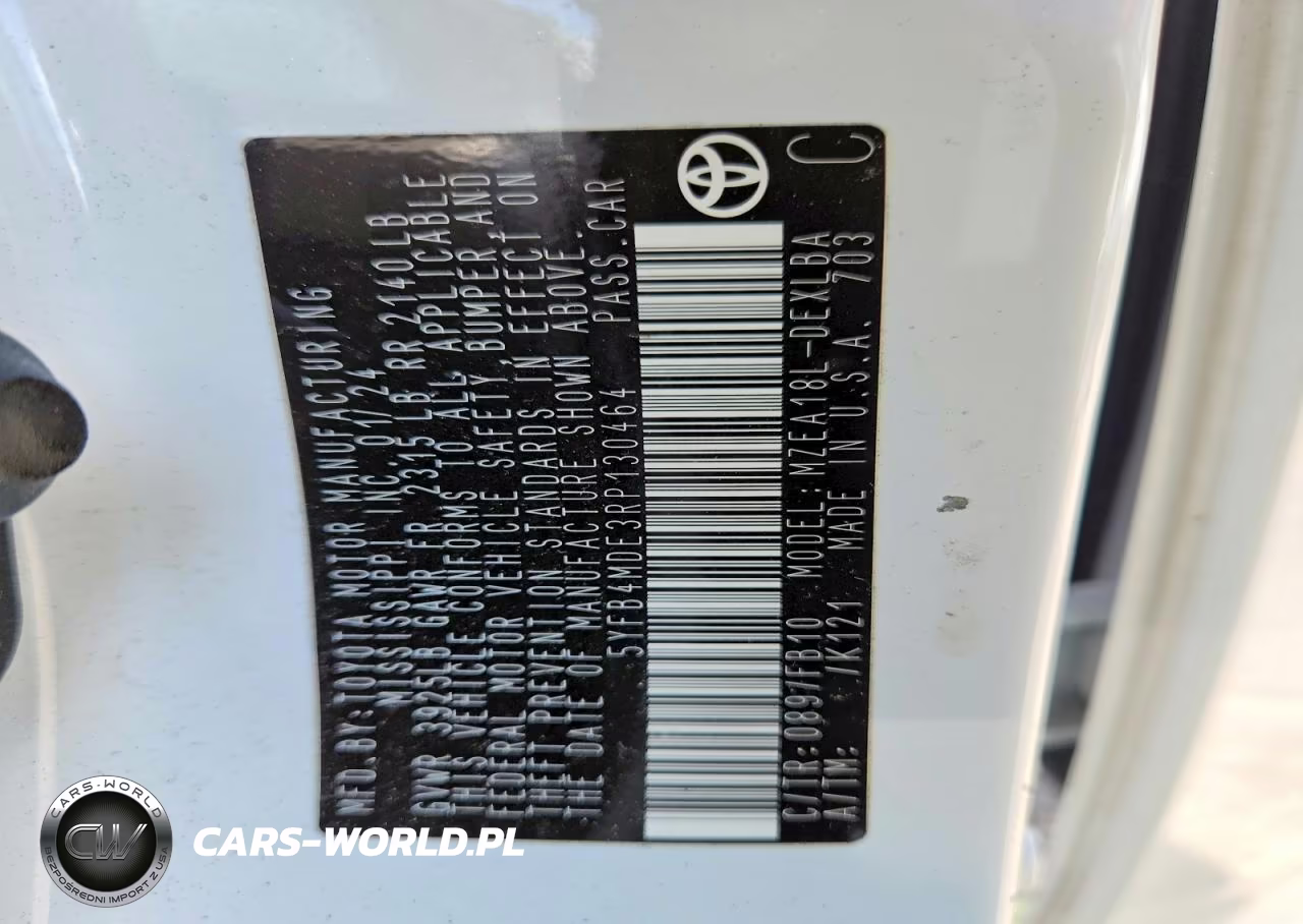 2024 Toyota Corolla Le VIN:5YFB4MDE3RP130464 - 12