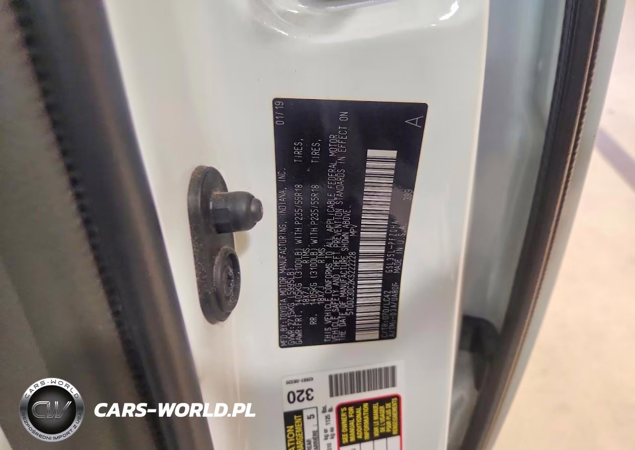 2019 Toyota Sienna Xle Premium 7-Passenger VIN:5TDDZ3DC2KS222228 - 13