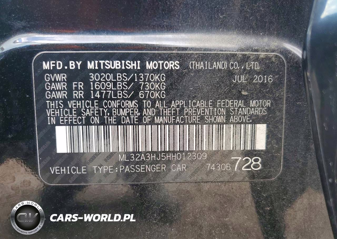 2017 Mitsubishi Mirage Es VIN:ML32A3HJ5HH012309 - 14