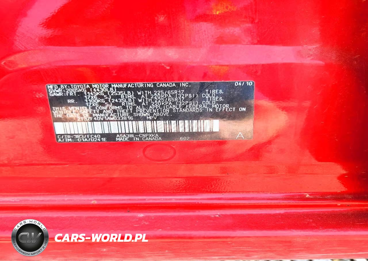 2010 Toyota Rav4 Base VIN:2T3ZF4DV1AW033816 - 13