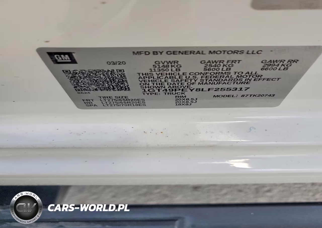2020 GMC Sierra K2500 At4 VIN:1GT49PEY8LF255317 - 12