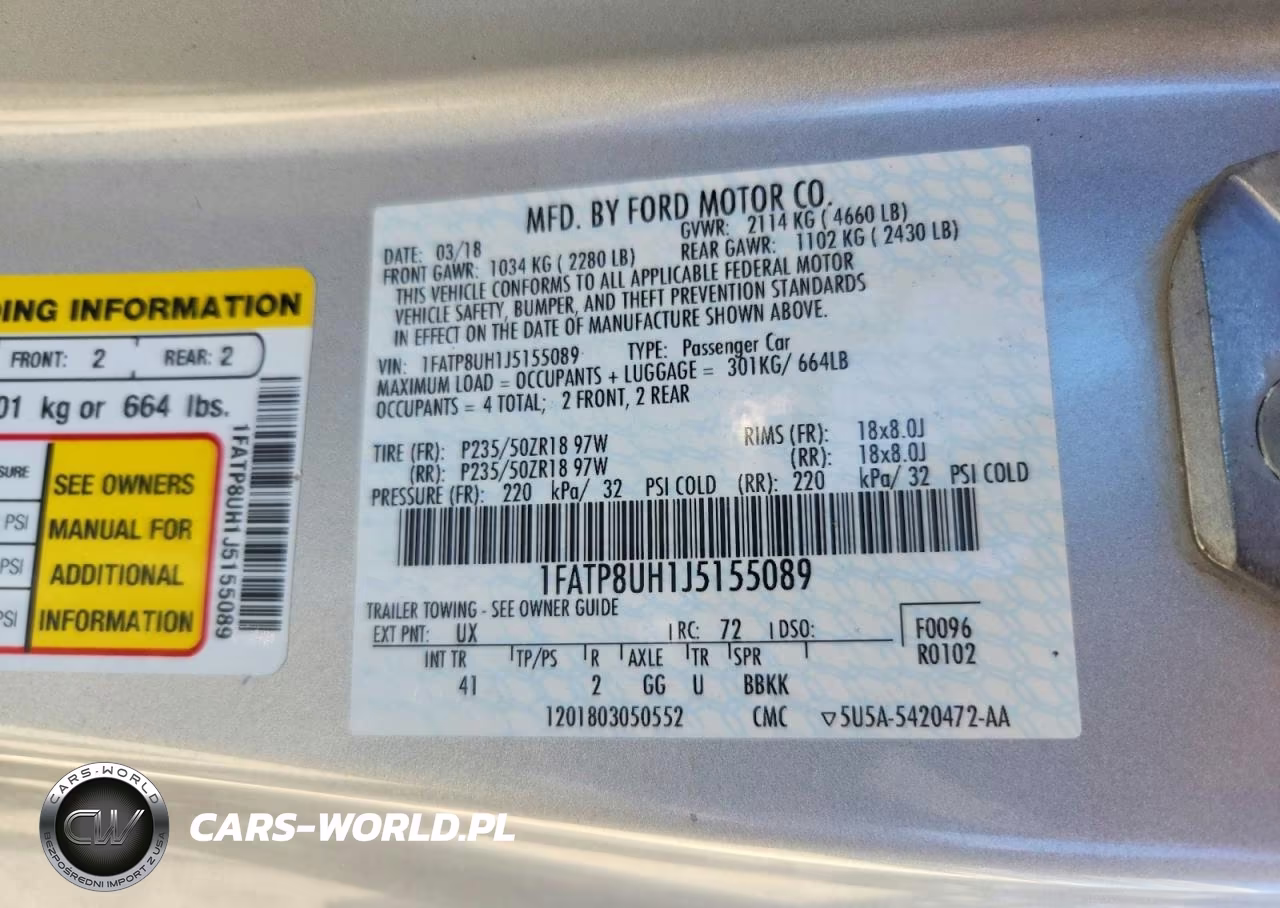 2018 Ford Mustang VIN:1FATP8UH1J5155089 - 12