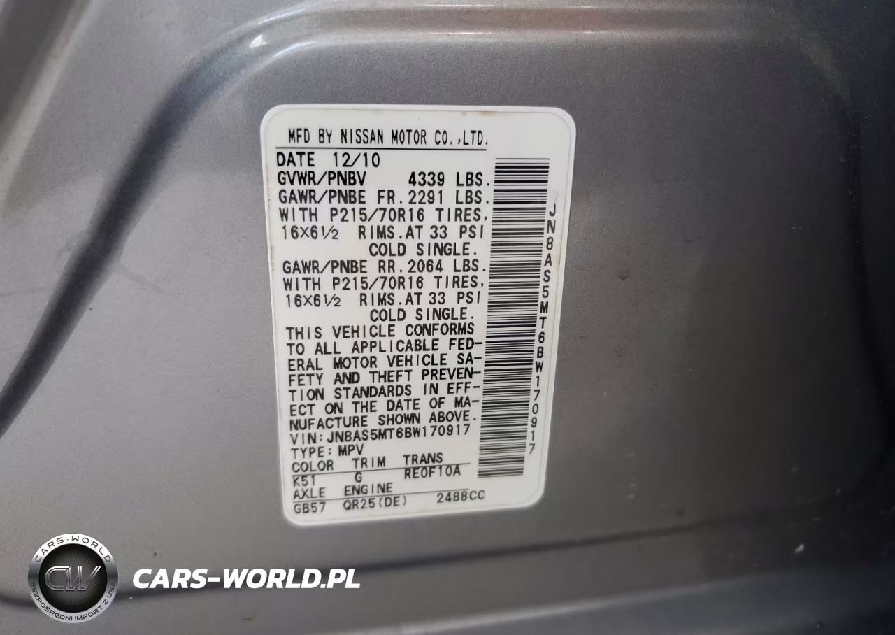 2011 Nissan Rogue S VIN:JN8AS5MT6BW170917 - 13