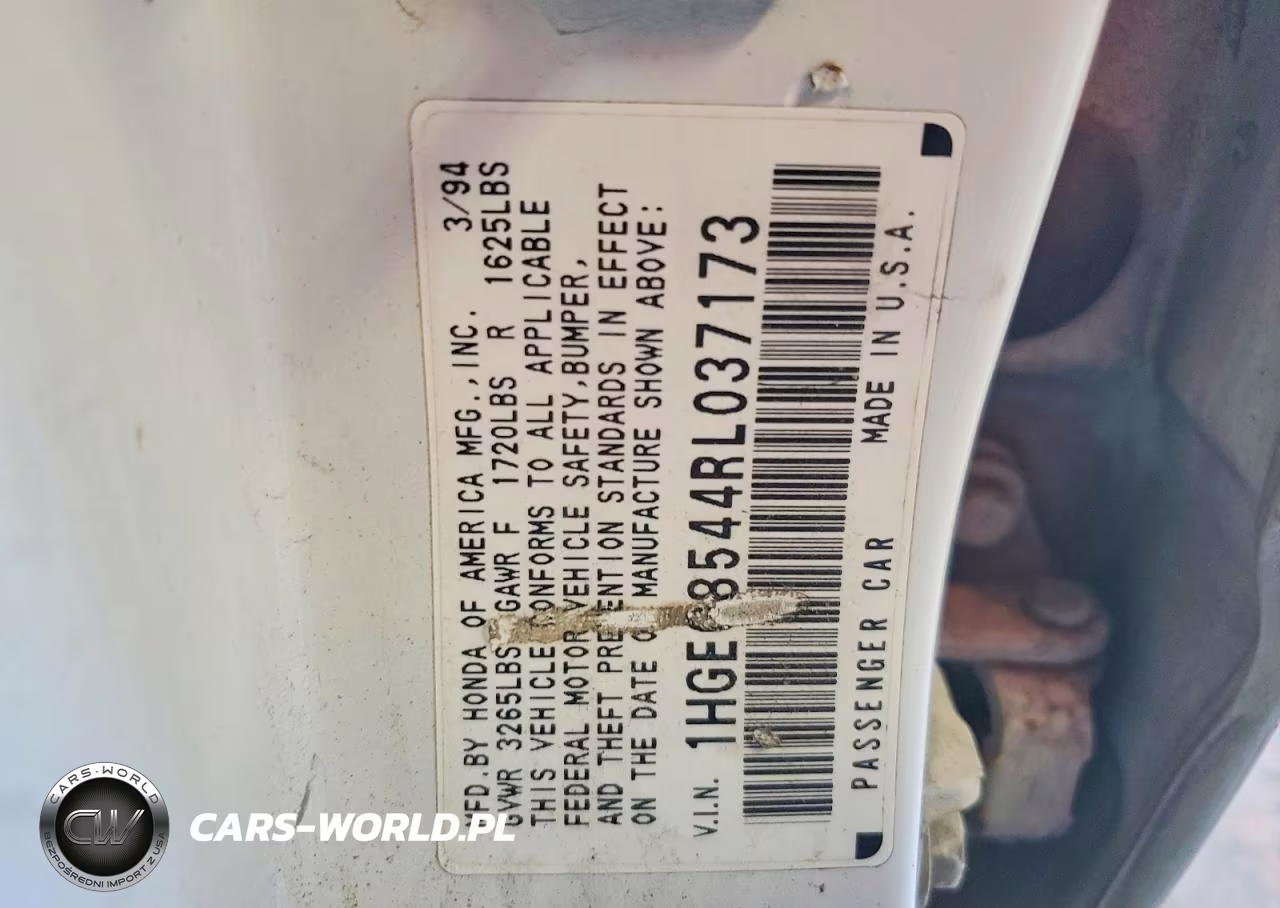 1994 Honda Civic Dx VIN:1HGEG8544RL037173 - 12