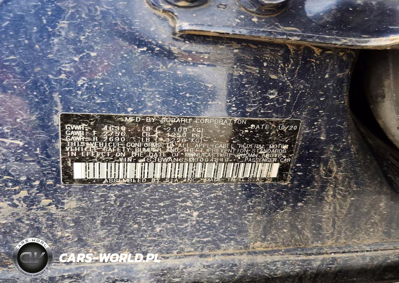 2021 Subaru Legacy Limited VIN:4S3BWAN65M3004849 - 12