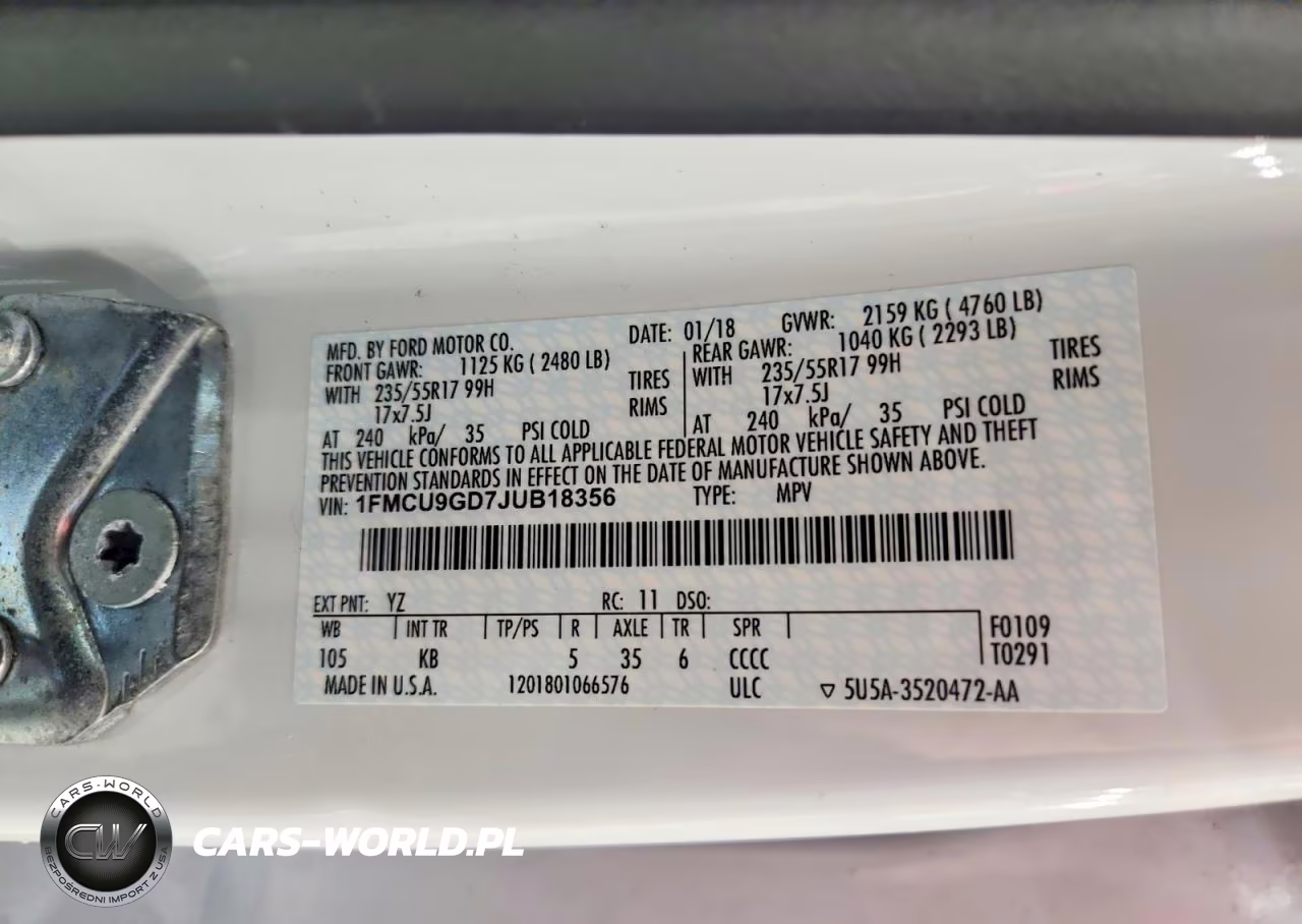 2018 Ford Escape Se VIN:1FMCU9GD7JUB18356 - 13