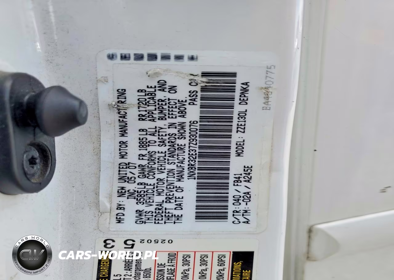 2007 Toyota Corolla Le VIN:1NXBR32E37Z930076 - 12