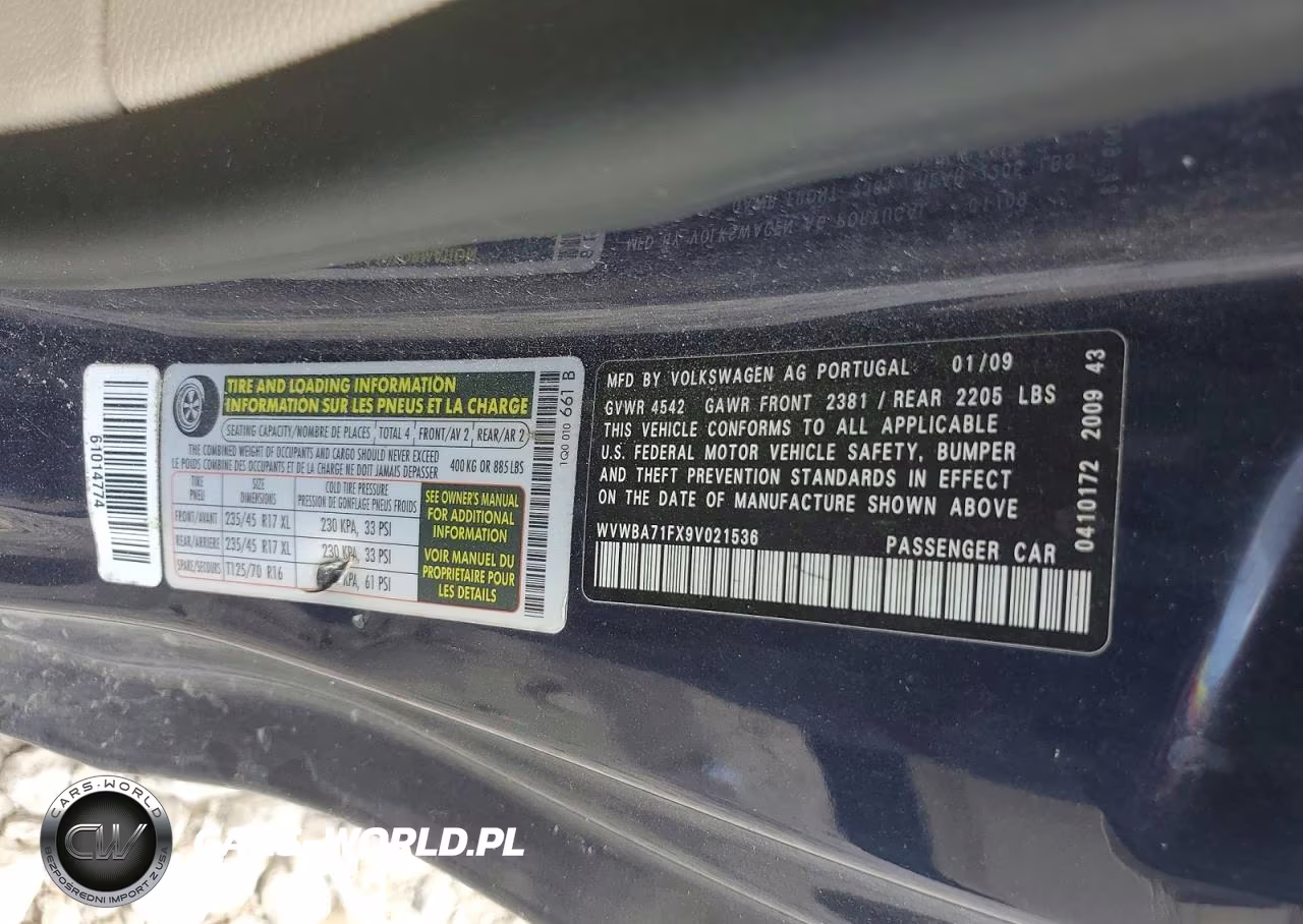 2009 Volkswagen Eos Turbo VIN:WVWBA71FX9V021536 - 12