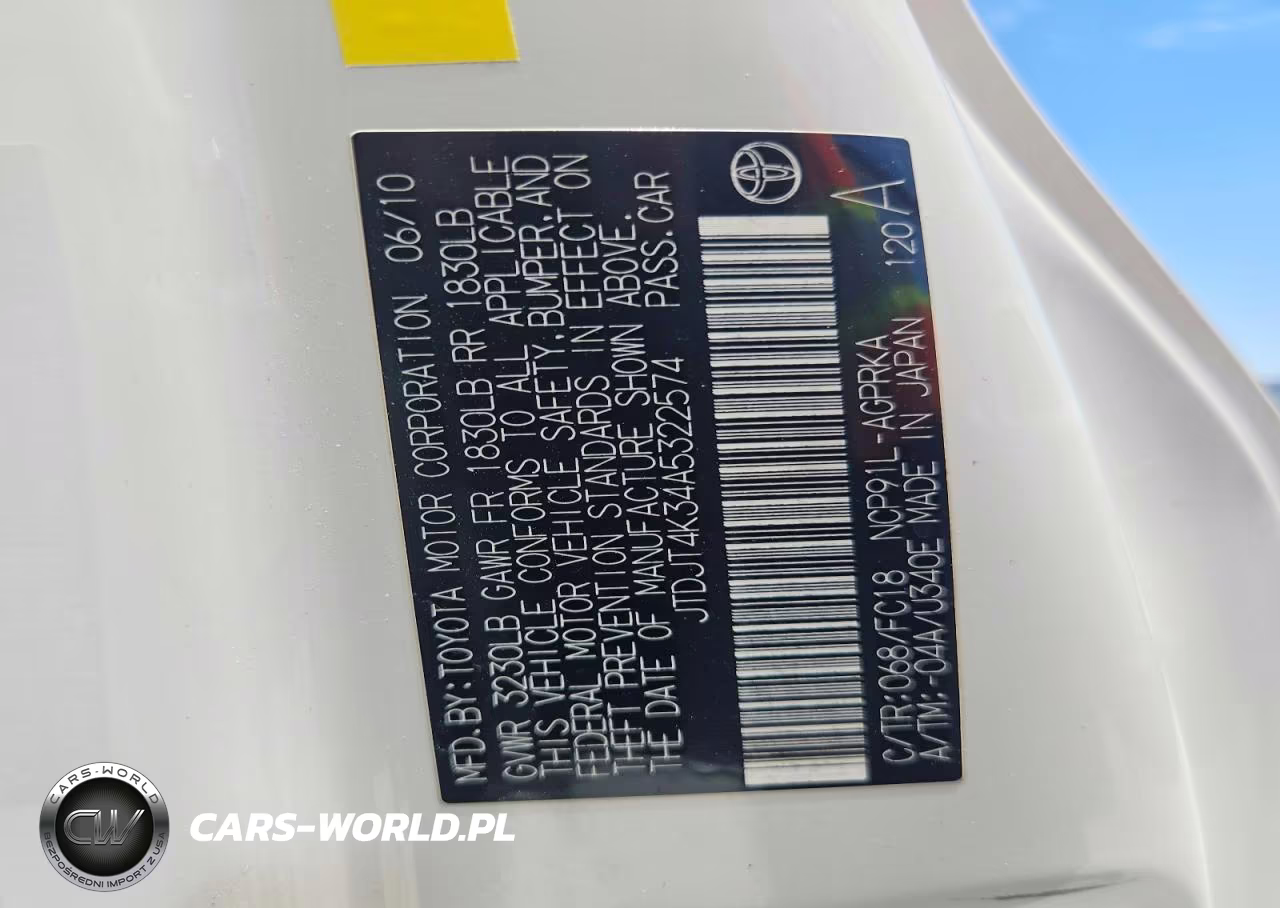2010 Toyota Yaris Base VIN:JTDJT4K34A5322574 - 12
