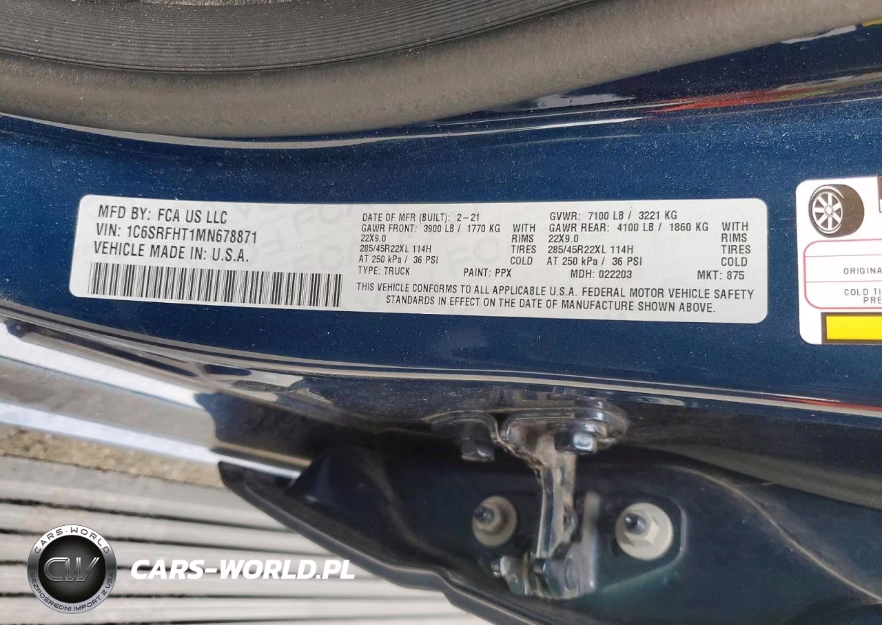 2021 Ram 1500 Limited VIN:1C6SRFHT1MN678871 - 12
