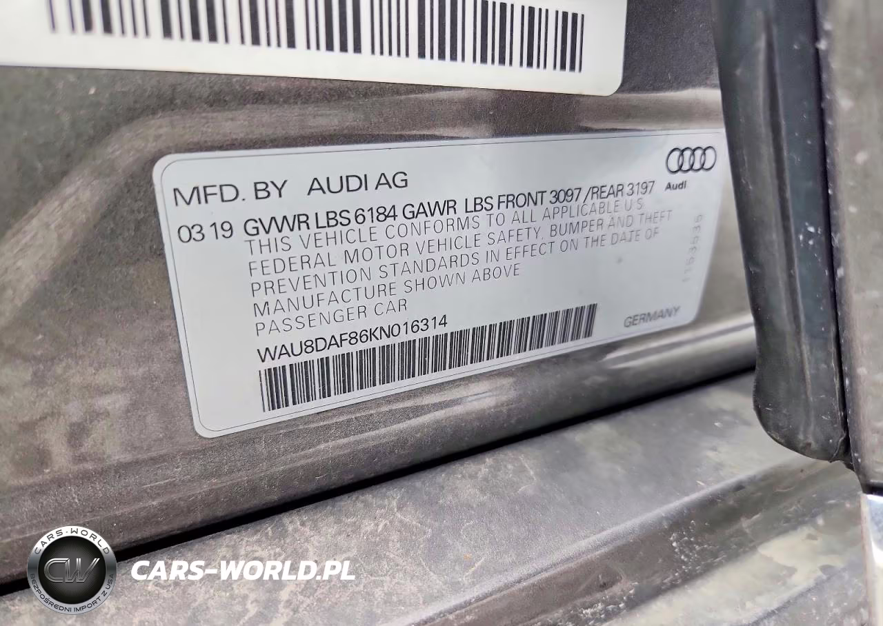 2019 Audi A8 L VIN:WAU8DAF86KN016314 - 12