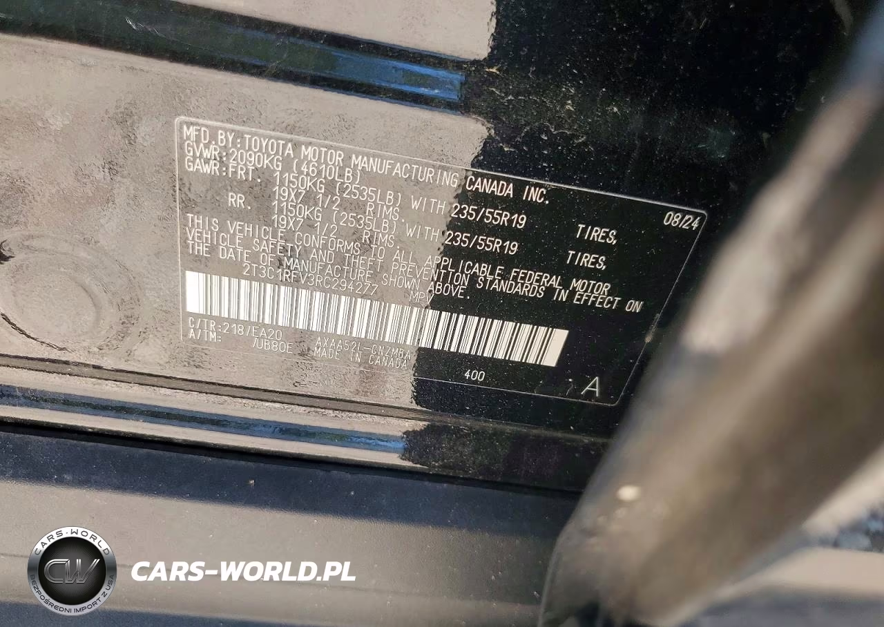 2024 Toyota Rav4 Xle Premium VIN:2T3C1RFV3RC294277 - 14