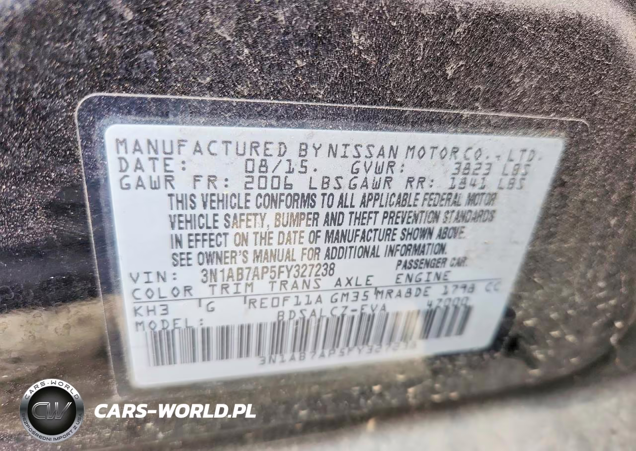 2015 Nissan Sentra S VIN:3N1AB7AP5FY327238 - 12