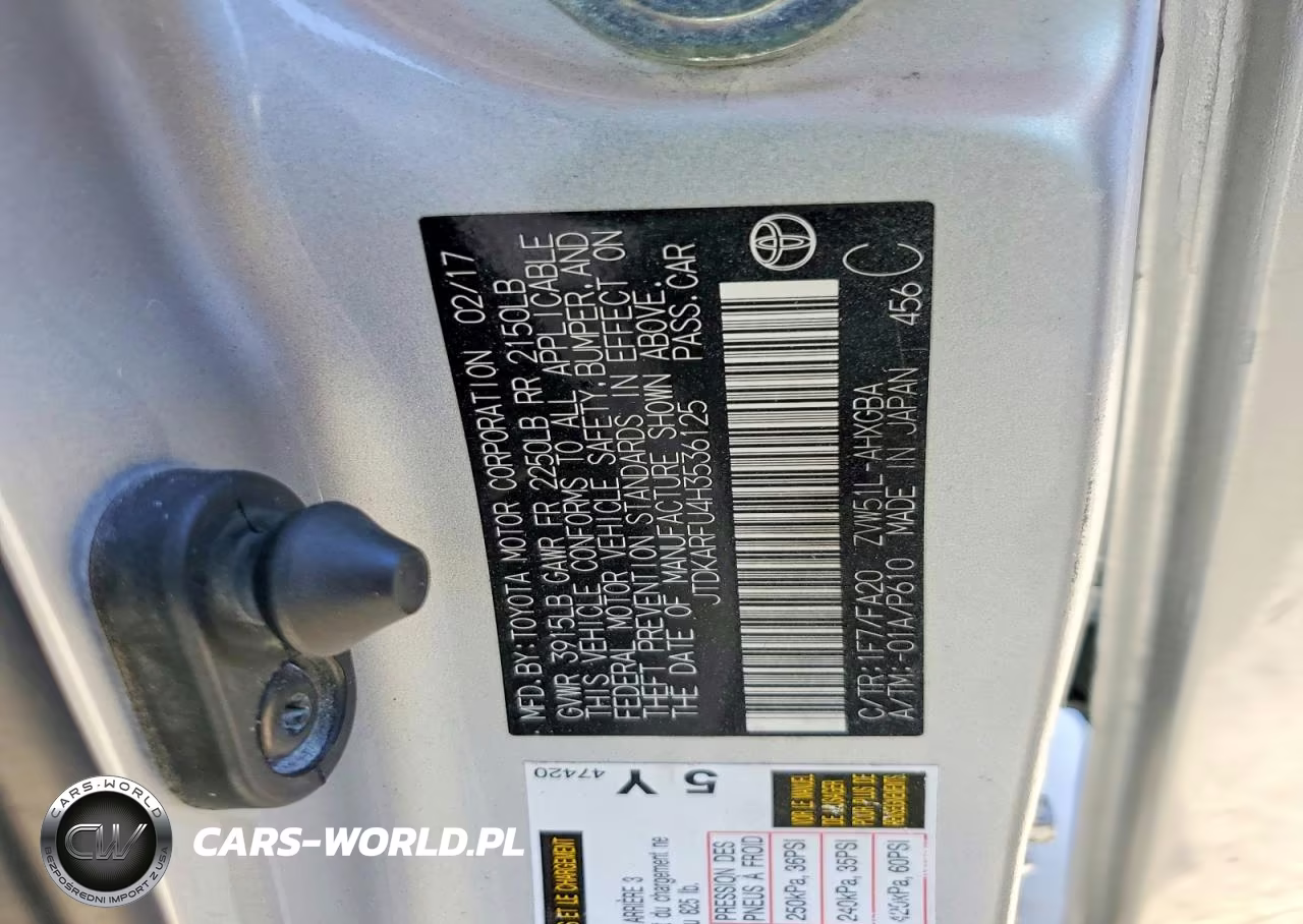 2017 Toyo Prius VIN:JTDKARFU4H3536125 - 12
