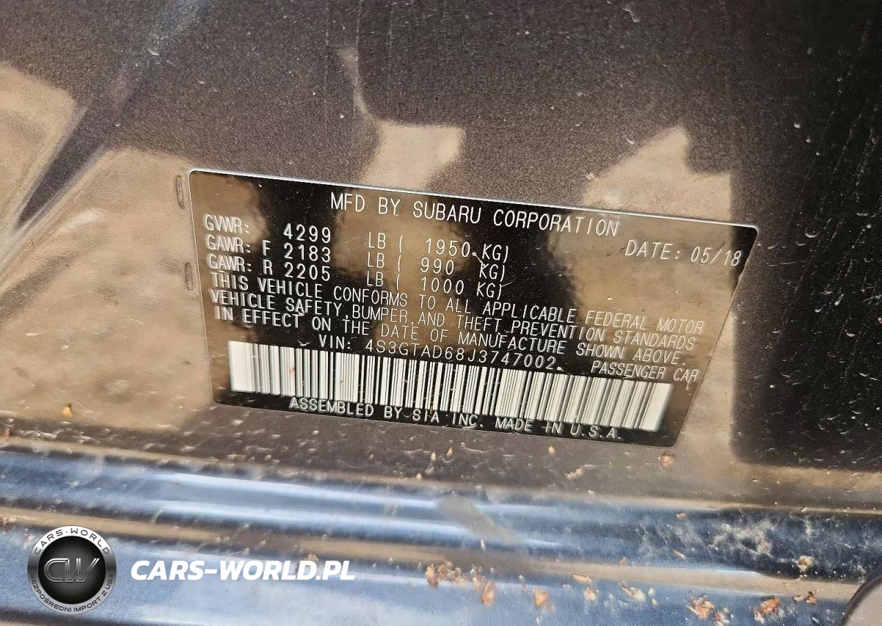 2018 Subaru Impreza Premium Plus VIN:4S3GTAD68J3747002 - 12
