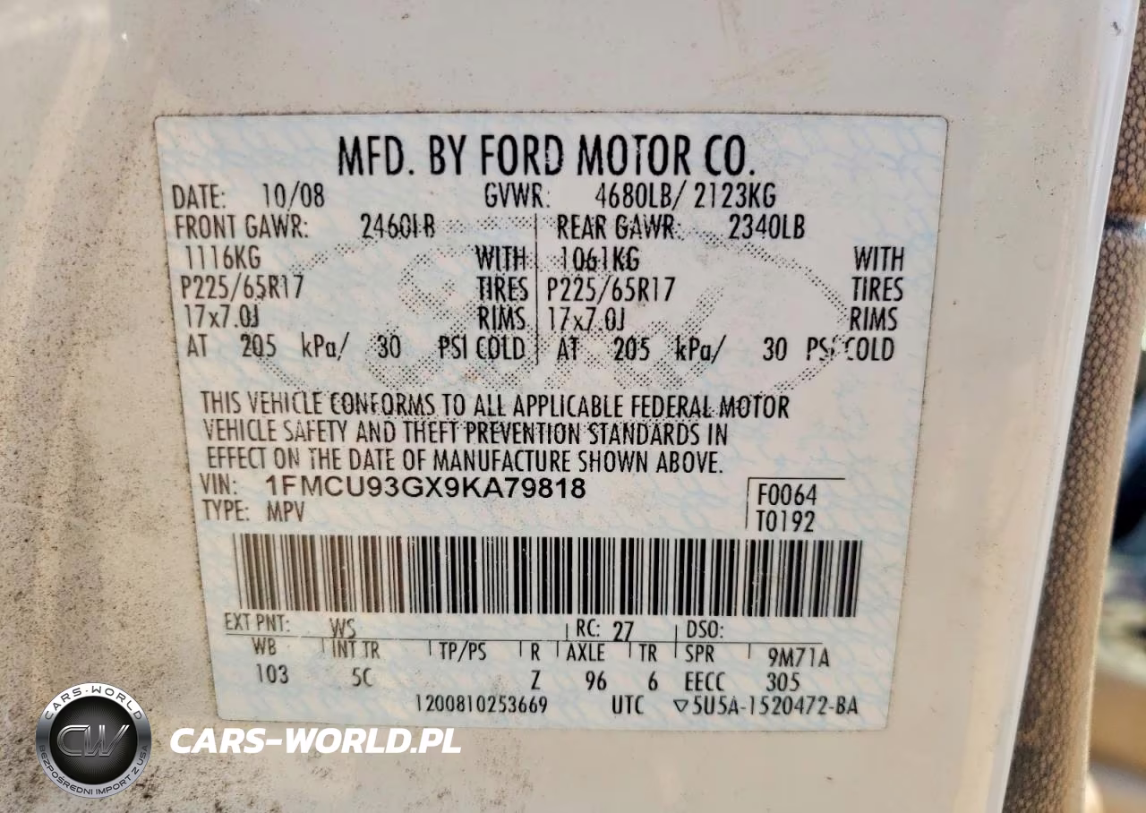2009 Ford Escape Xlt VIN:1FMCU93GX9KA79818 - 13