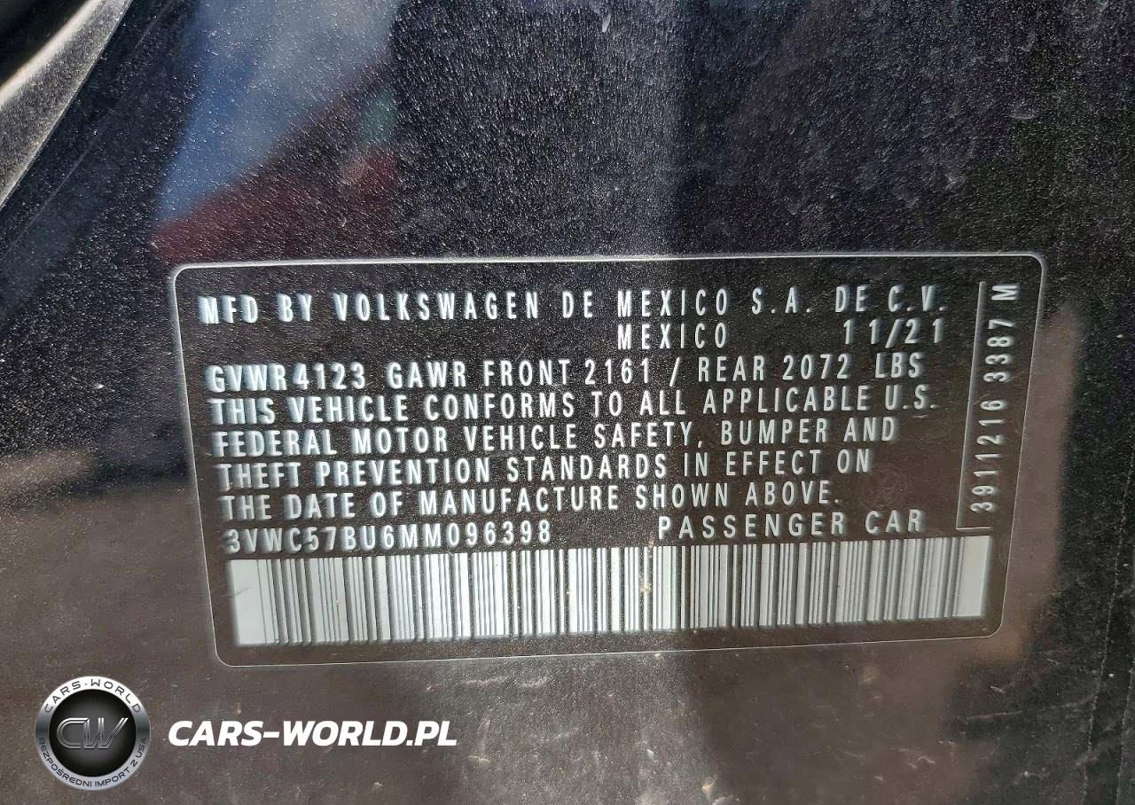 2021 Volkswagen Jetta S VIN:3VWC57BU6MM096398 - 12
