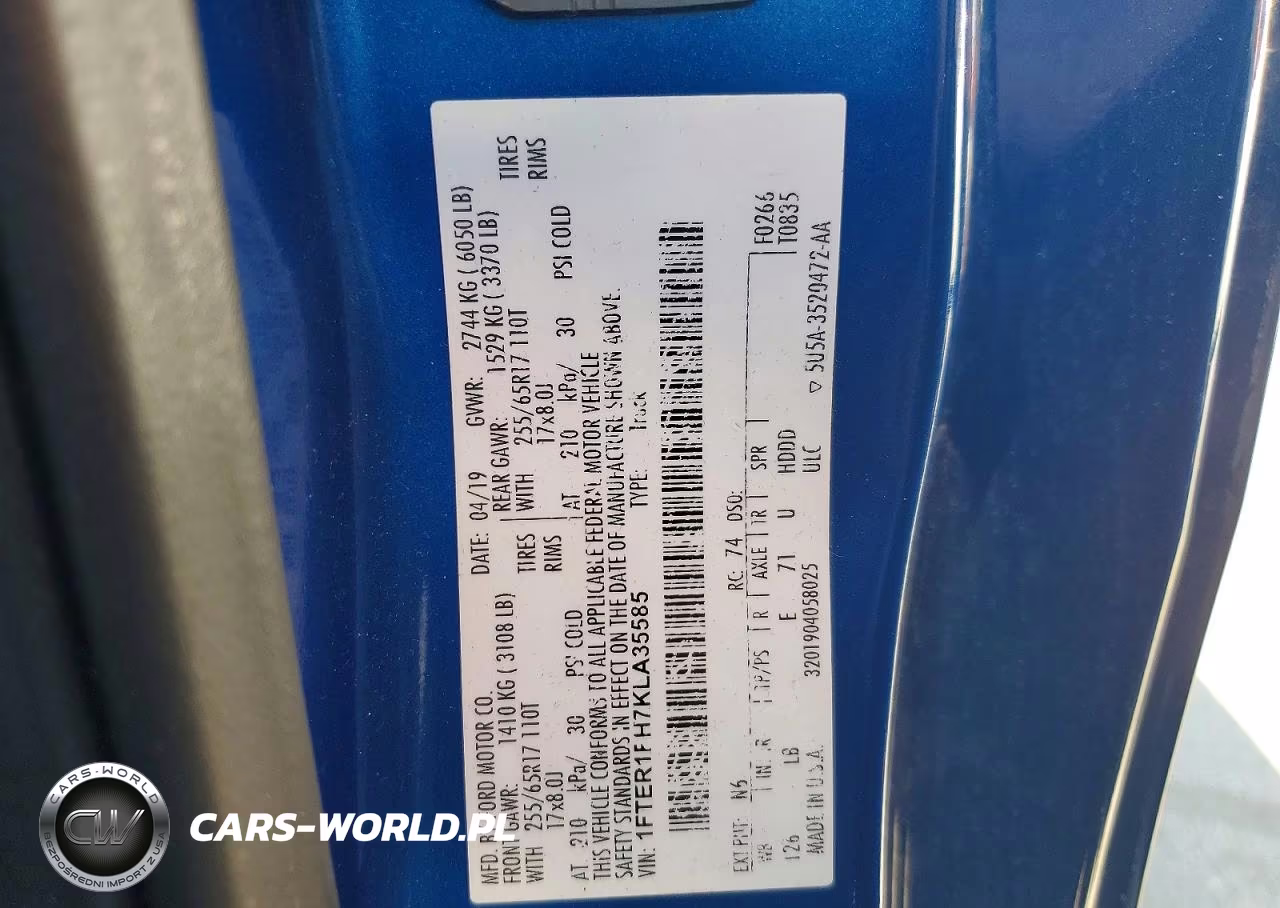 2019 Ford Ranger Xl VIN:1FTER1FH7KLA35585 - 12