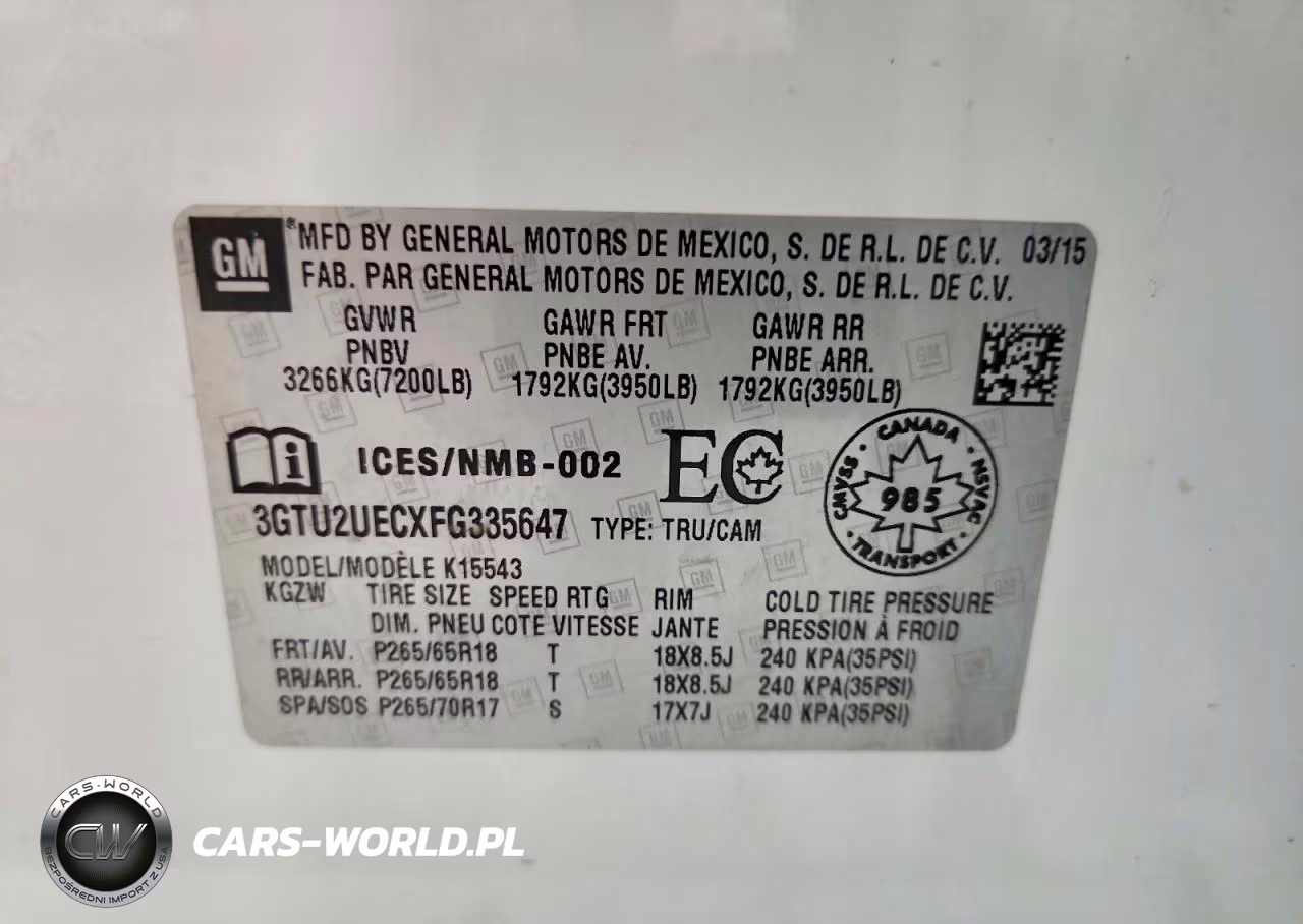 2015 GMC Sierra K1500 Sle VIN:3GTU2UECXFG335647 - 12