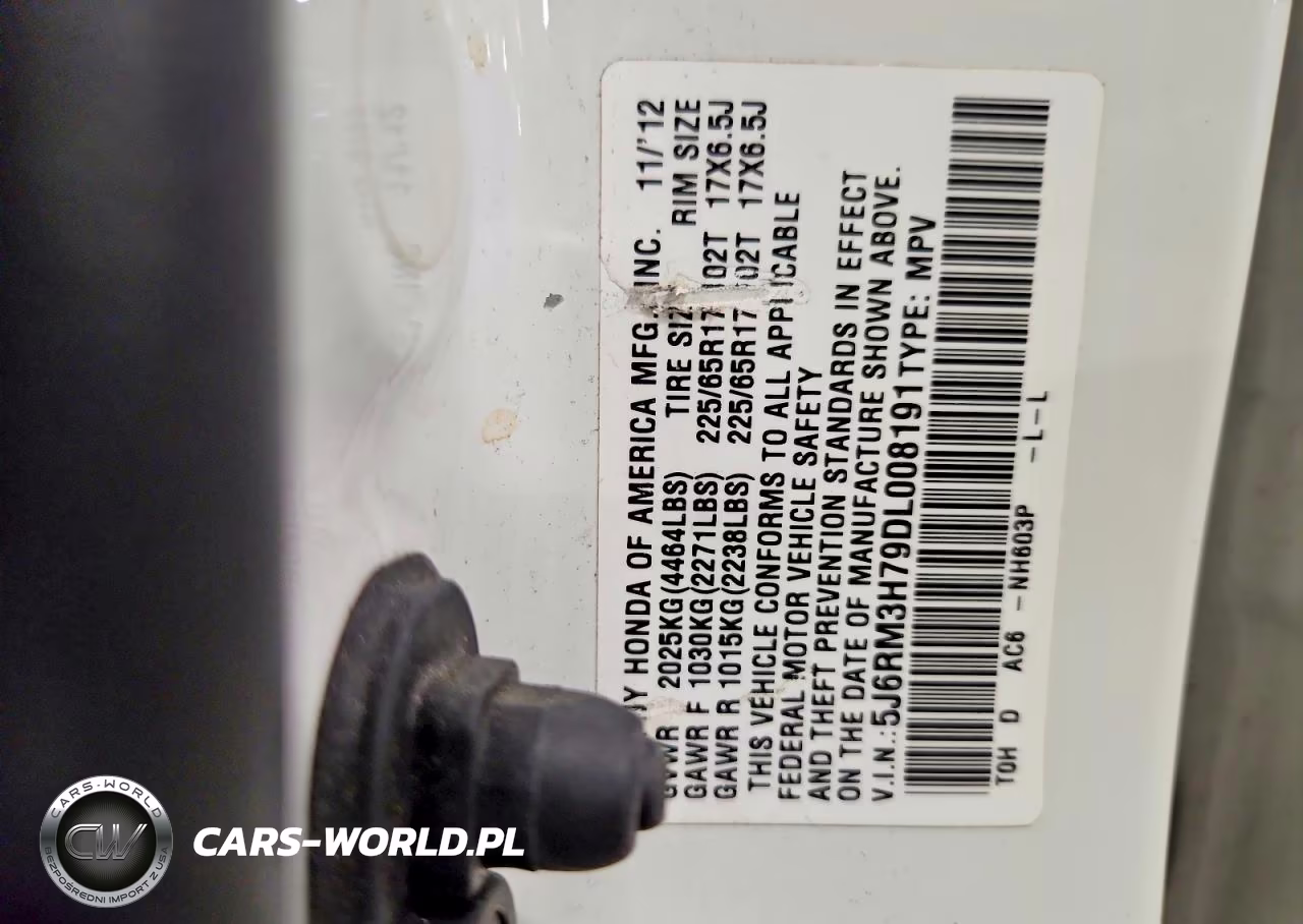 2013 Honda Cr-V Exl VIN:5J6RM3H79DL008191 - 13