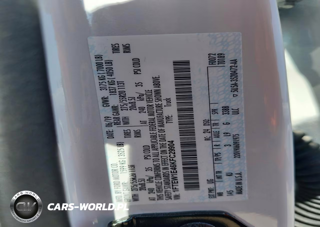 2019 Ford F150 Supercrew VIN:1FTEW1E46KFC29904 - 12