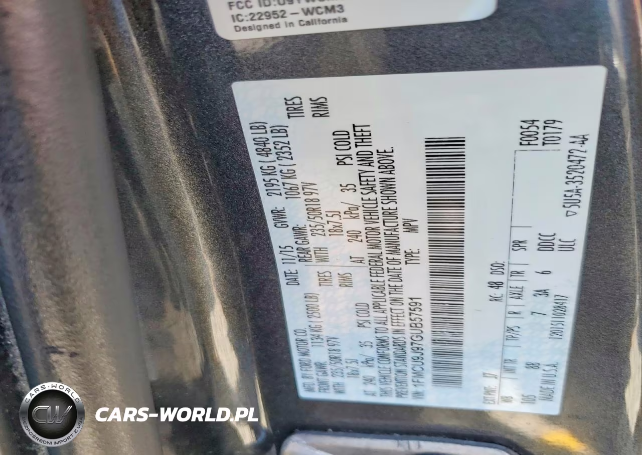 2016 Ford Escape Titanium VIN:1FMCU9J97GUB57591 - 13