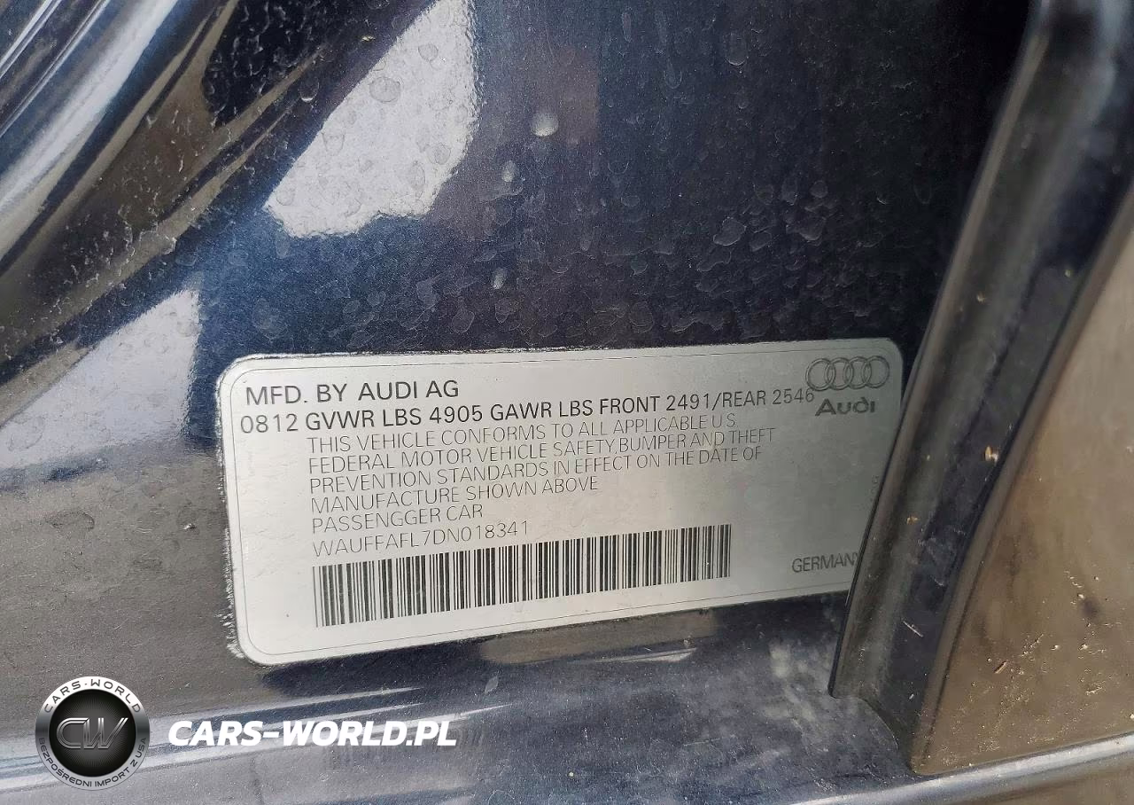2013 Audi A4 Premium Plus VIN:WAUFFAFL7DN018341 - 12