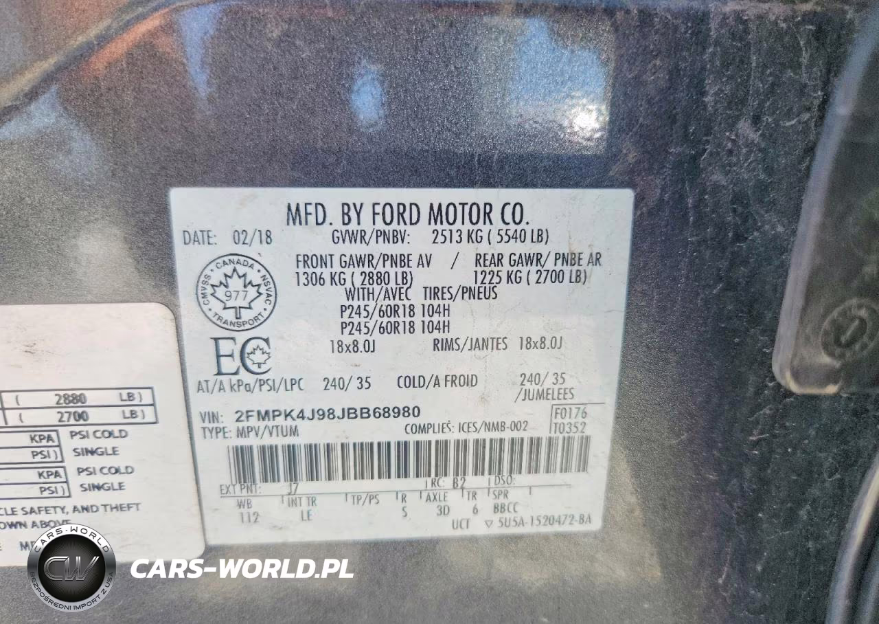 2018 Ford Edge Sel VIN:2FMPK4J98JBB68980 - 13