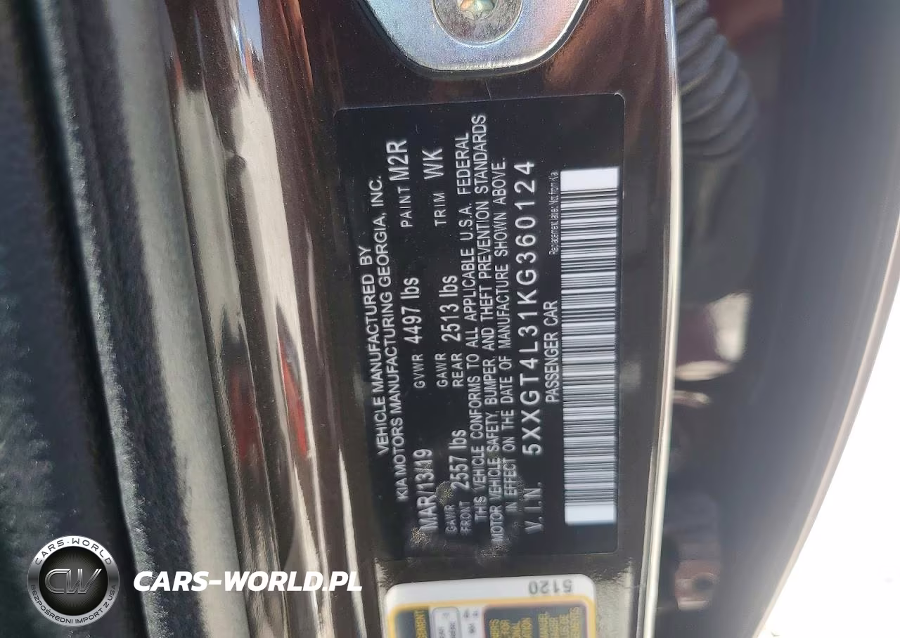 2019 Kia Optima Lx VIN:5XXGT4L31KG360124 - 12